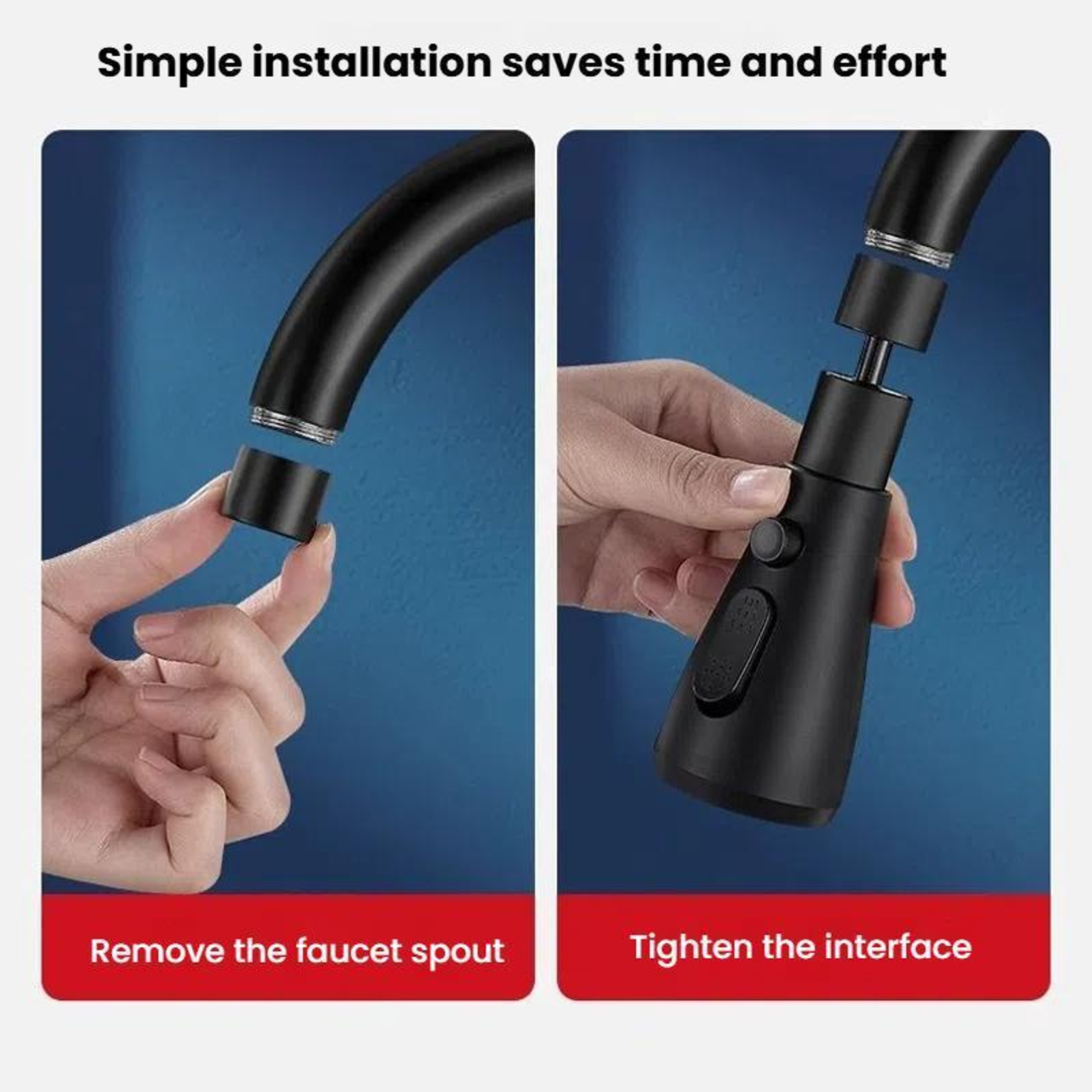 Faucet Extender With Splash Guard  3 Spray Modes For Kitchen Sink 5