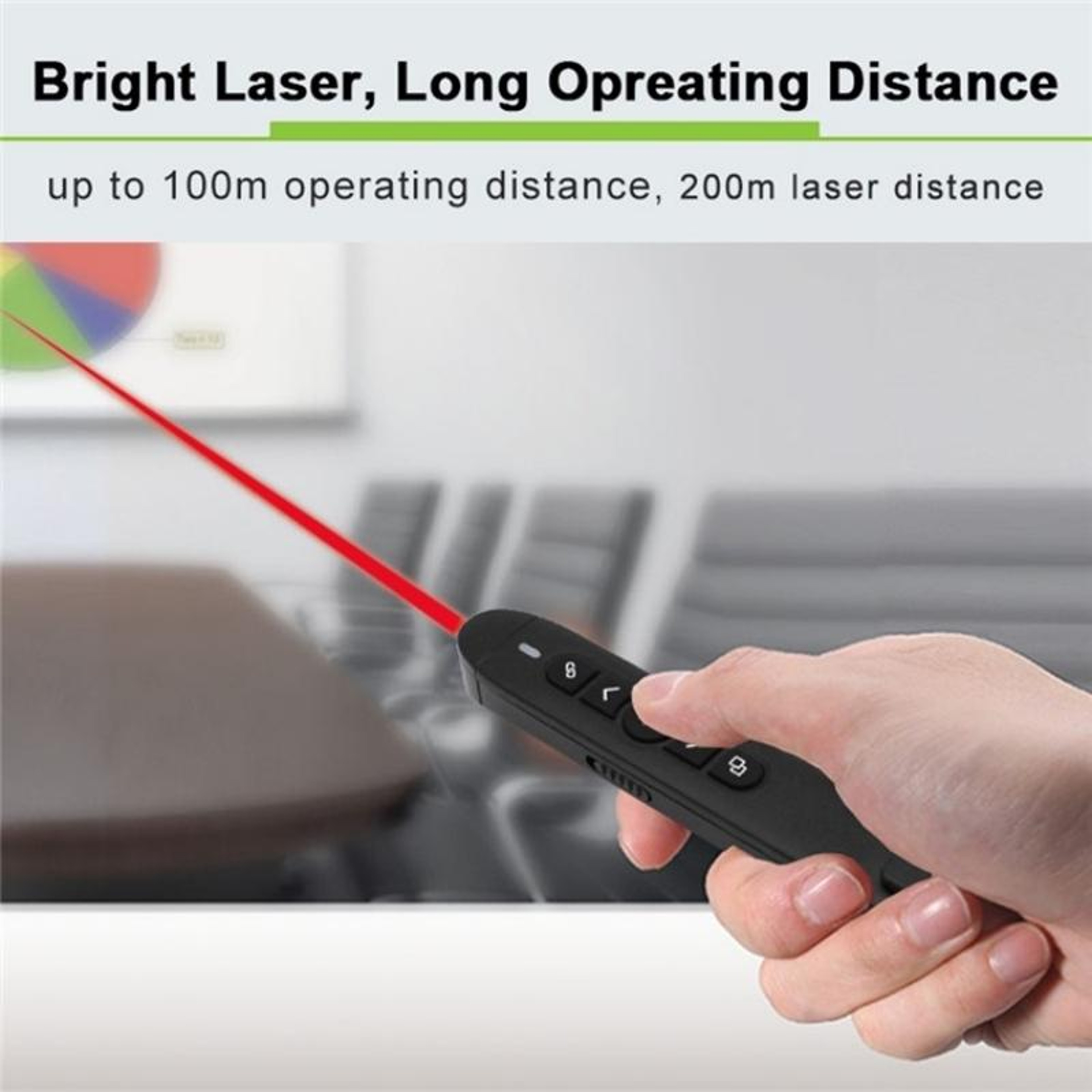 Wireless Presentation Clicker Laser Pointer  Remote Presenter Flip Pen for PC & Projector – view 4