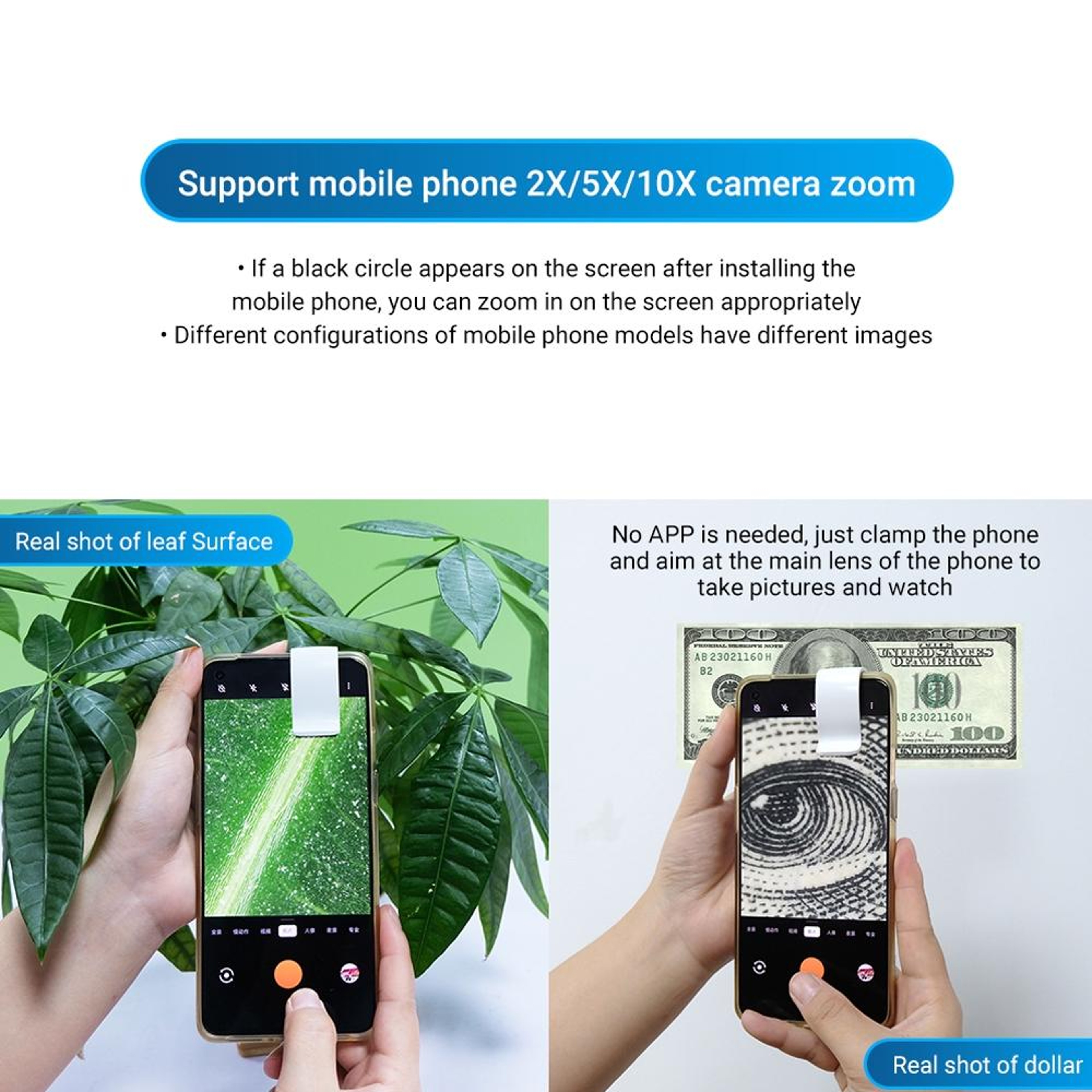 Smartphone Microscope Lens With CPL  LED Light For Kids Science Exploration 15