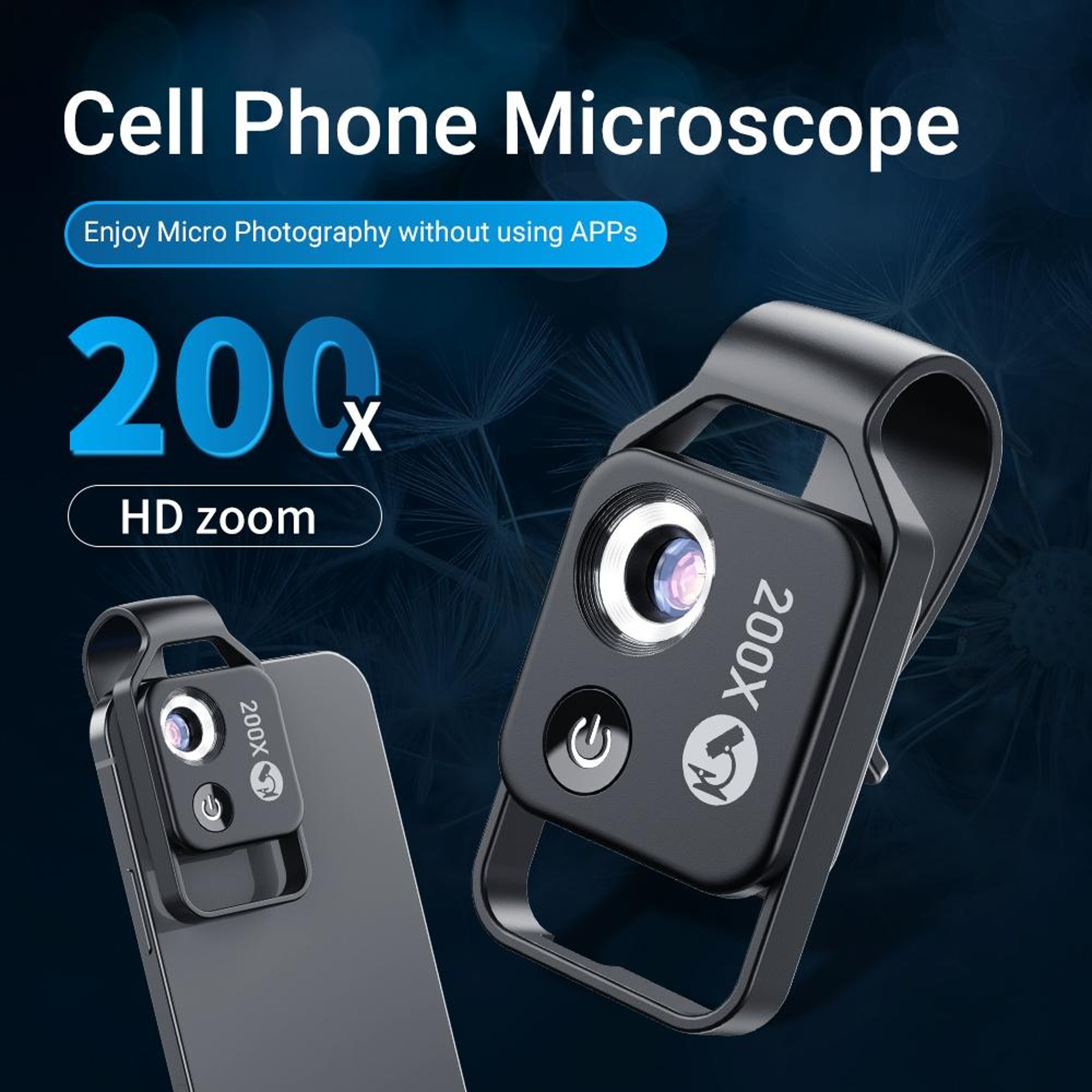 Smartphone Microscope Lens With CPL  LED Light For Kids Science Exploration 8