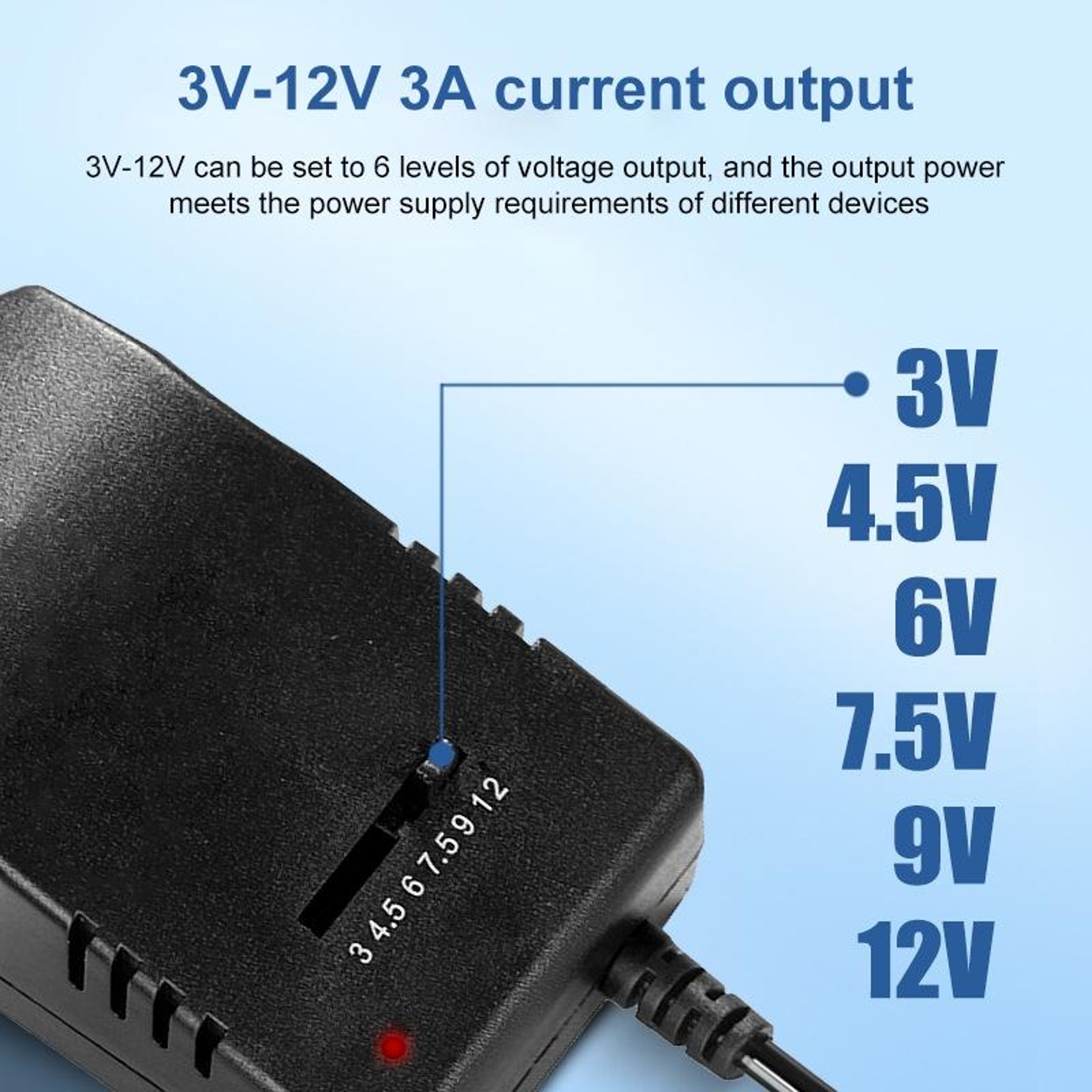 Universal Adjustable Power Adapter  Multi Voltage  Charger – view 6