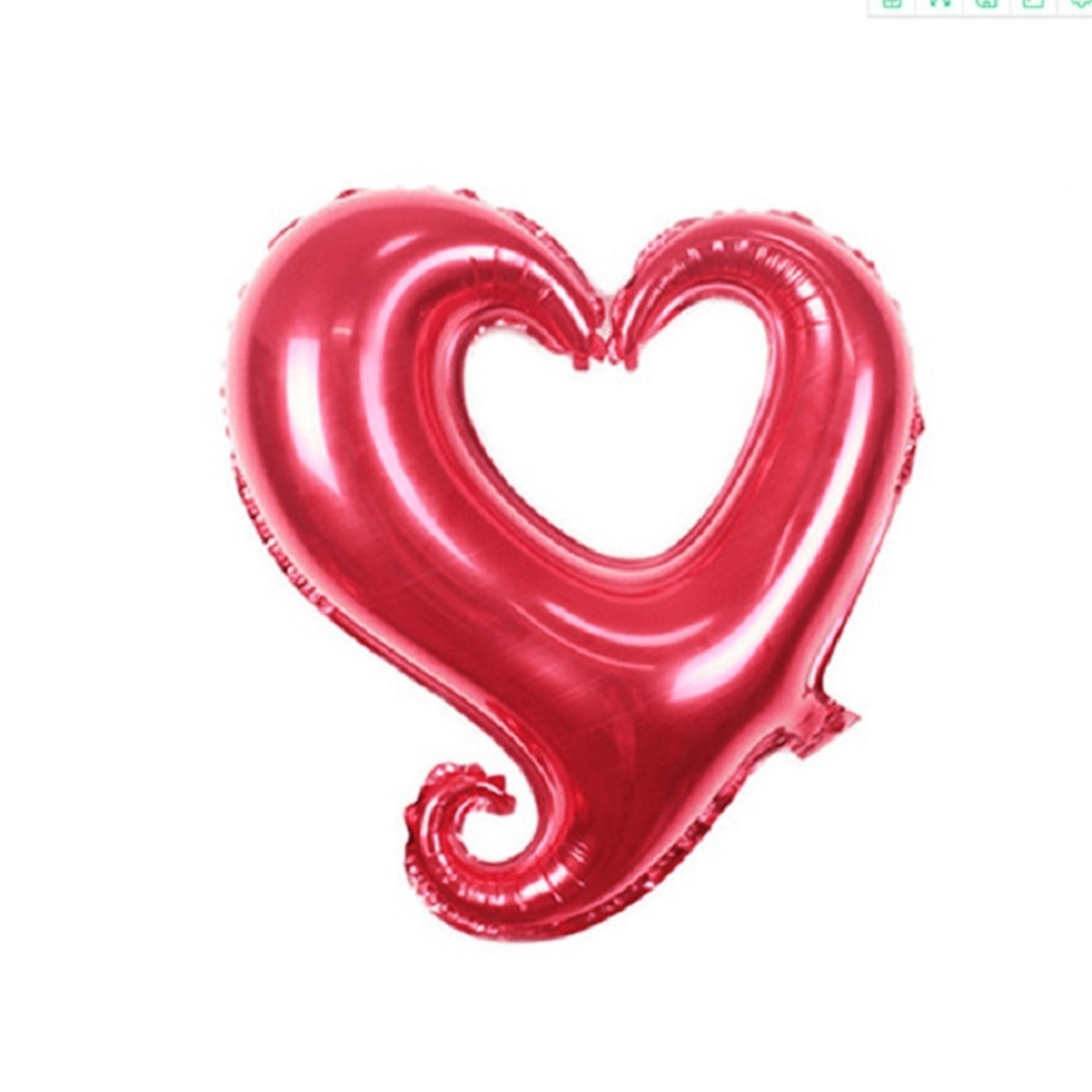 Heart Shaped Aluminum Foil Heart Balloons Wedding Party Decoration Reusable 10