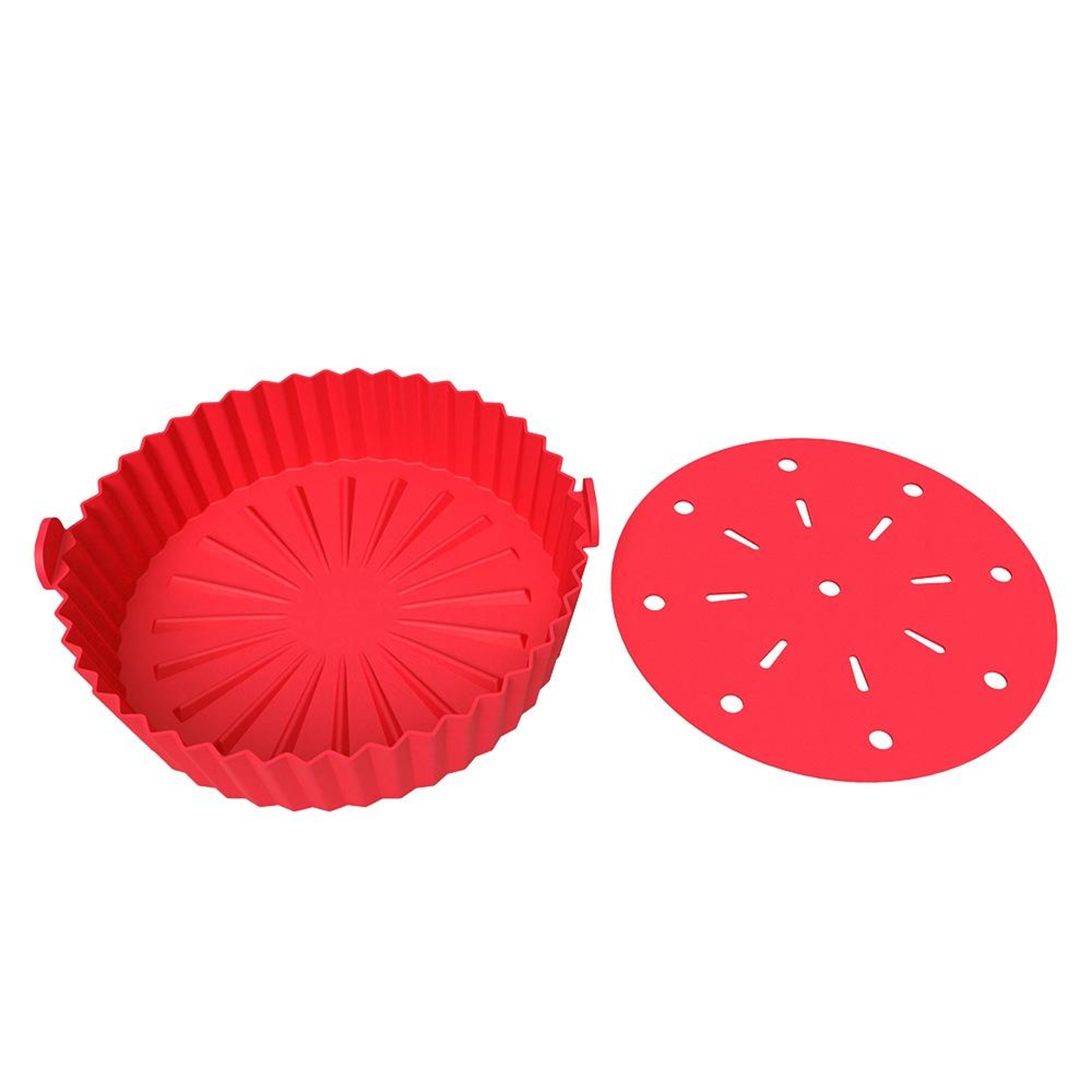 Large Reusable Silicone Air Fryer Liner With Handles Baskets 9