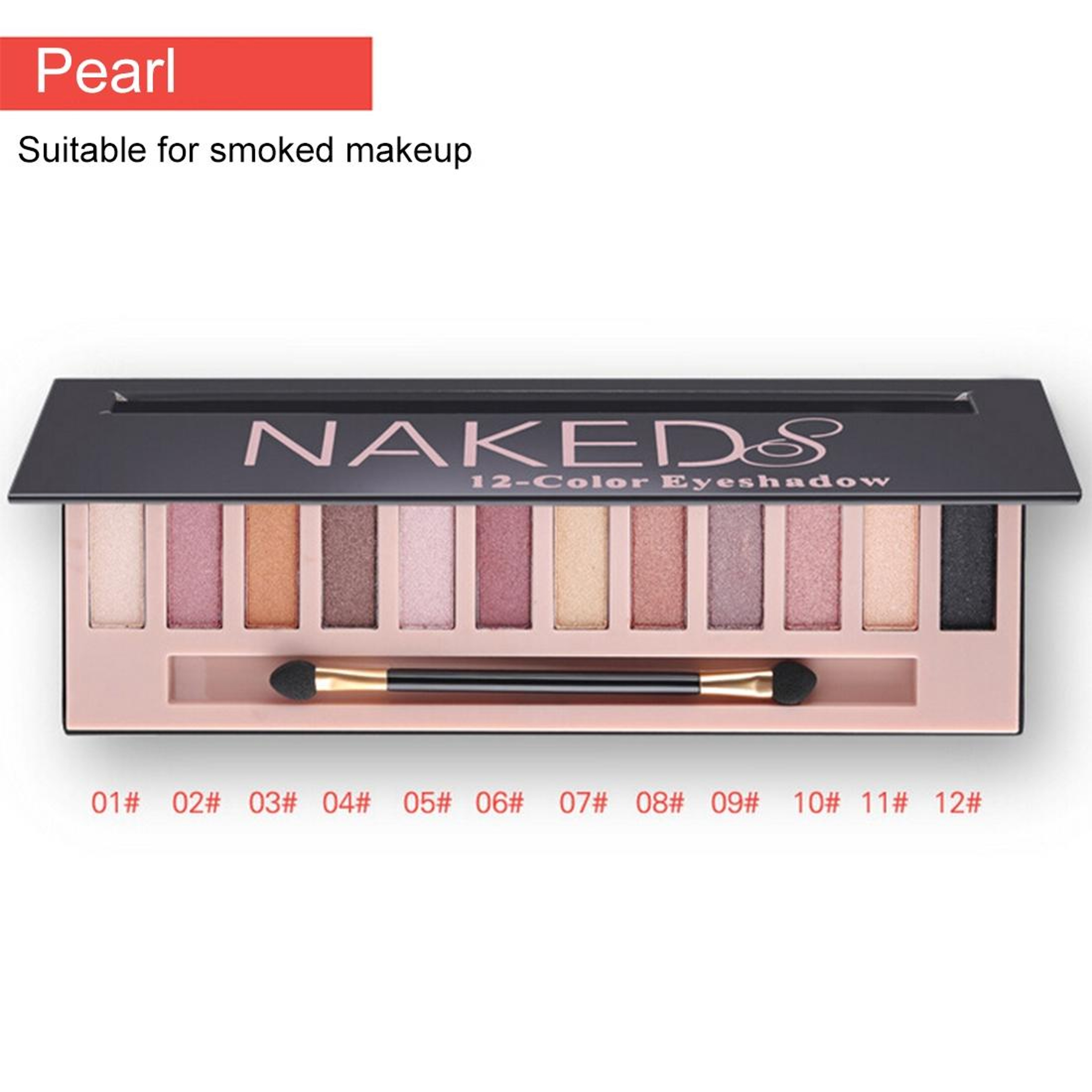 Smoky Eye Pearl Eyeshadow Palette With Brush Set For Bold  Blended Looks 4