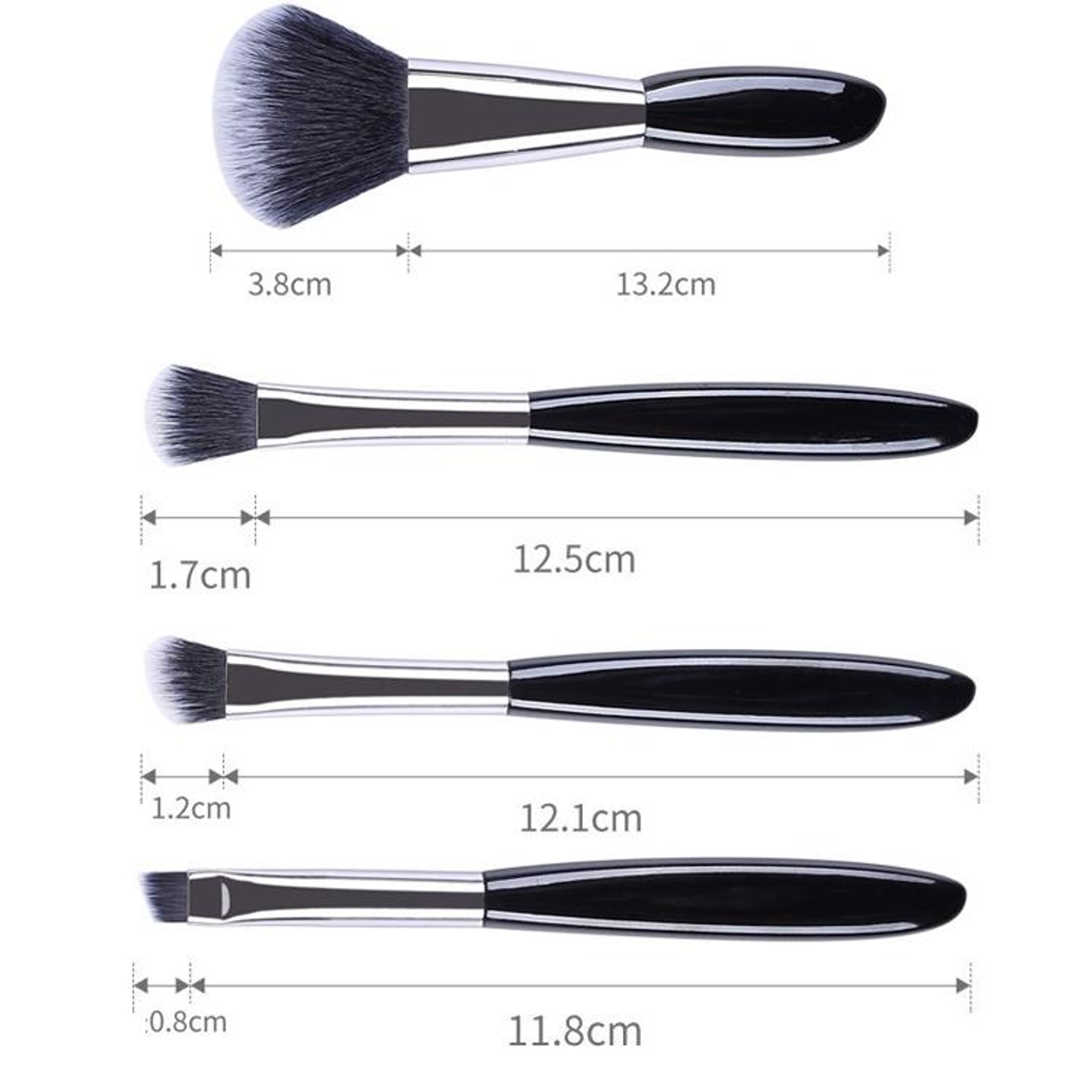 4 In 1 Portable Makeup Brush Set Makeup Brush Set With Foundation  Eyeshadow Brushes 3