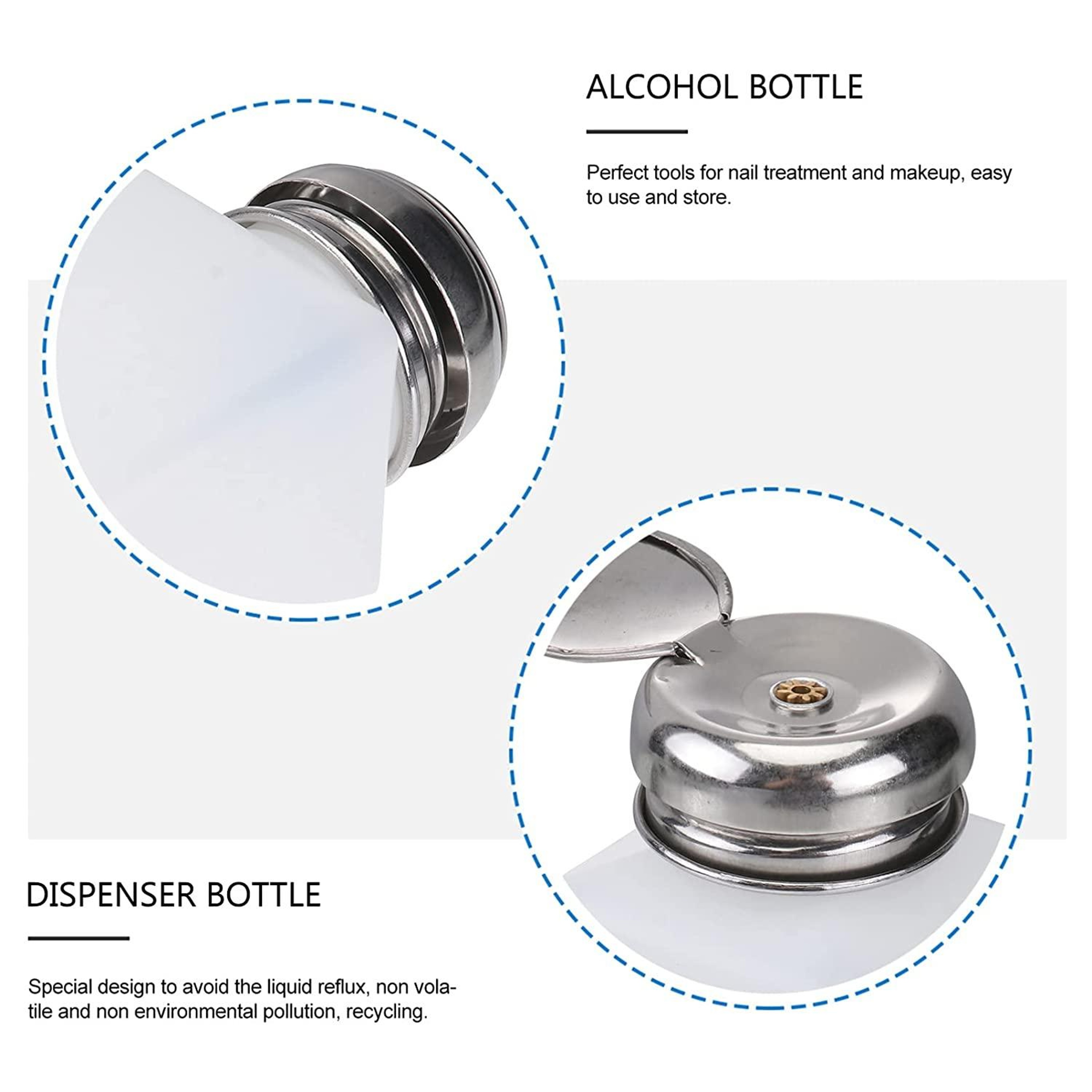 Push Down Pump Bottle Alcohol Dispenser For Nail Polish Remover Refillable Liquid Pump Dispenser 2
