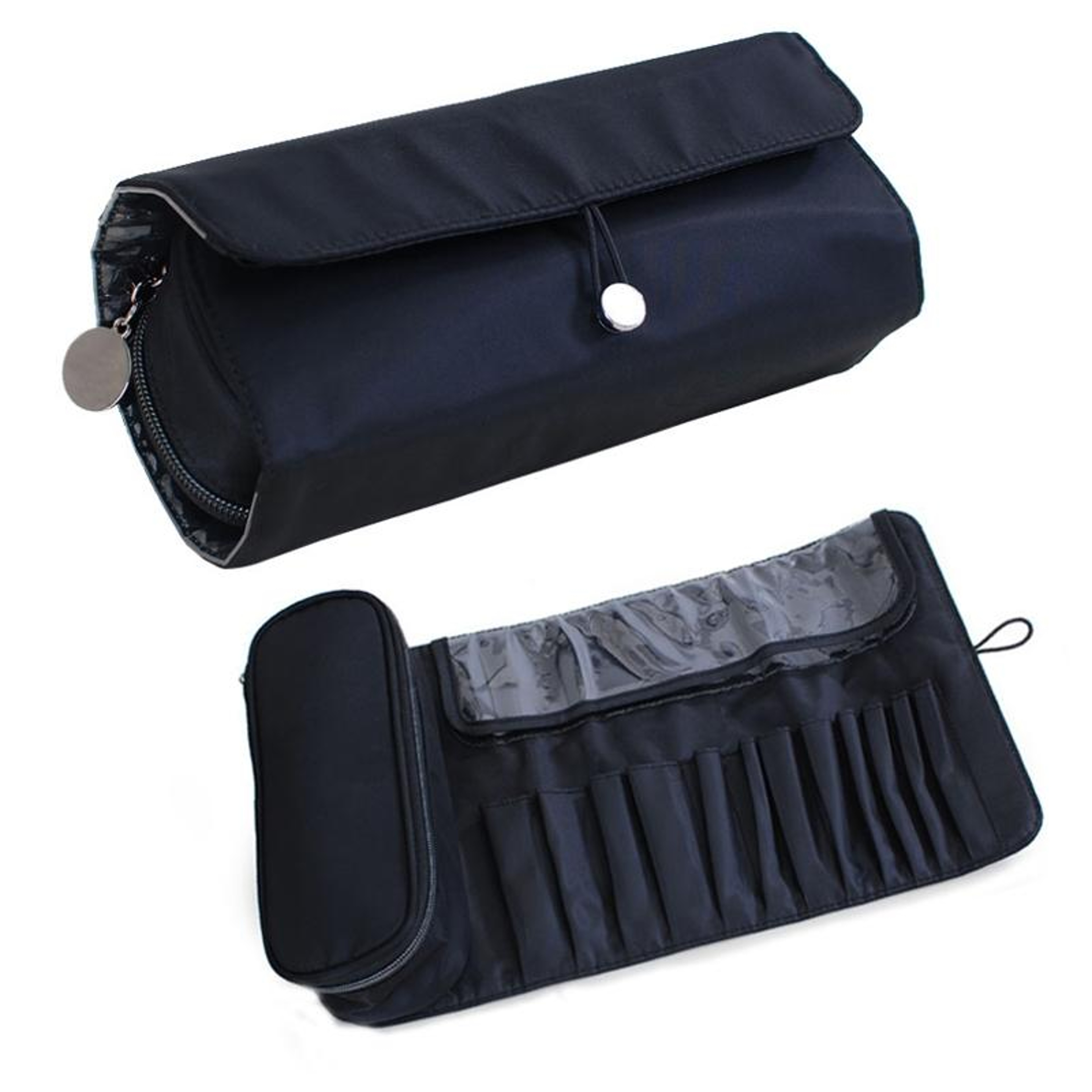 Multifunctional Makeup Brush Organizer Travel Cosmetic Bag Waterproof Folding Kit 1