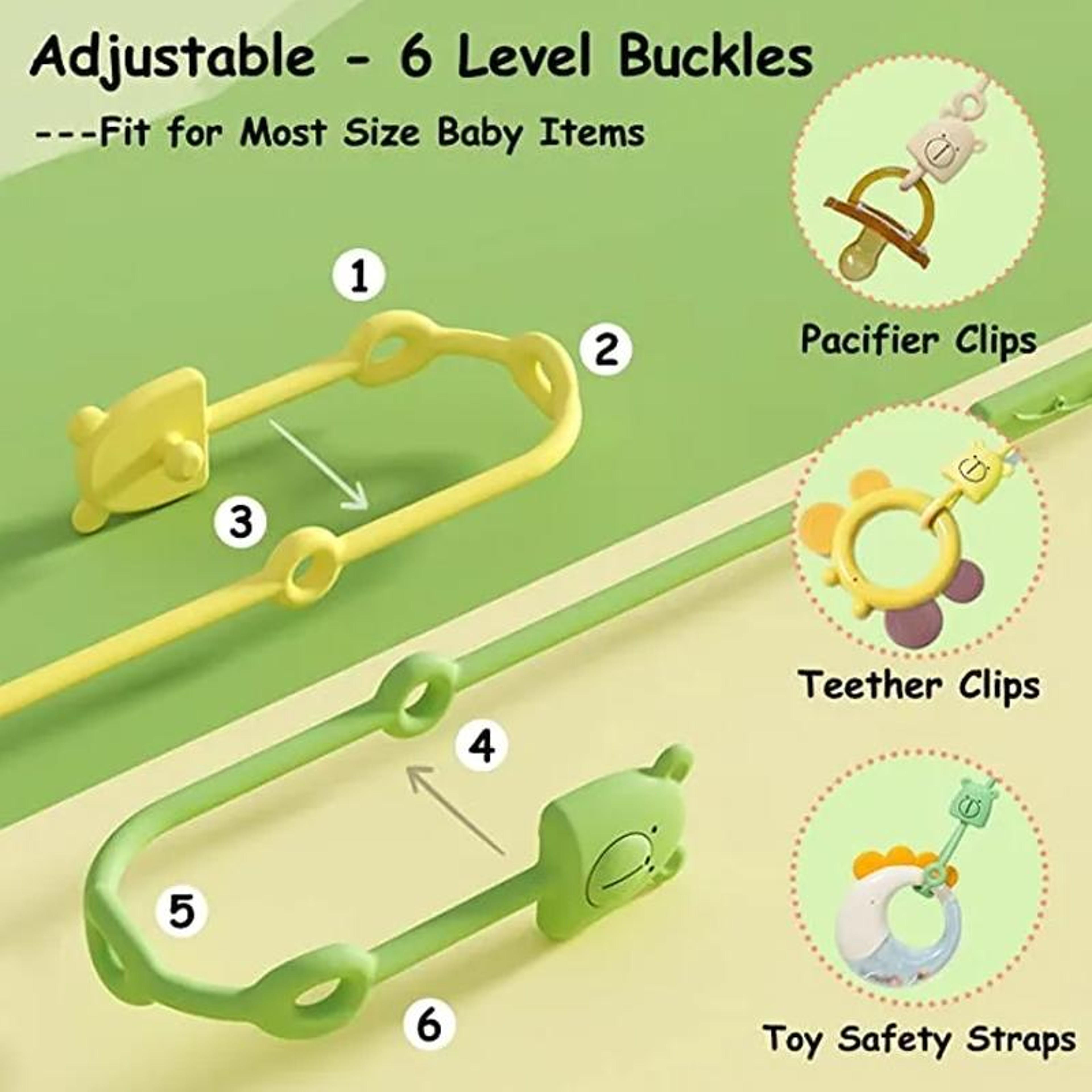 Bear Silicone Pacifier Clip Anti-Lost Chain Baby Teether Holder  Adjustable – view 5
