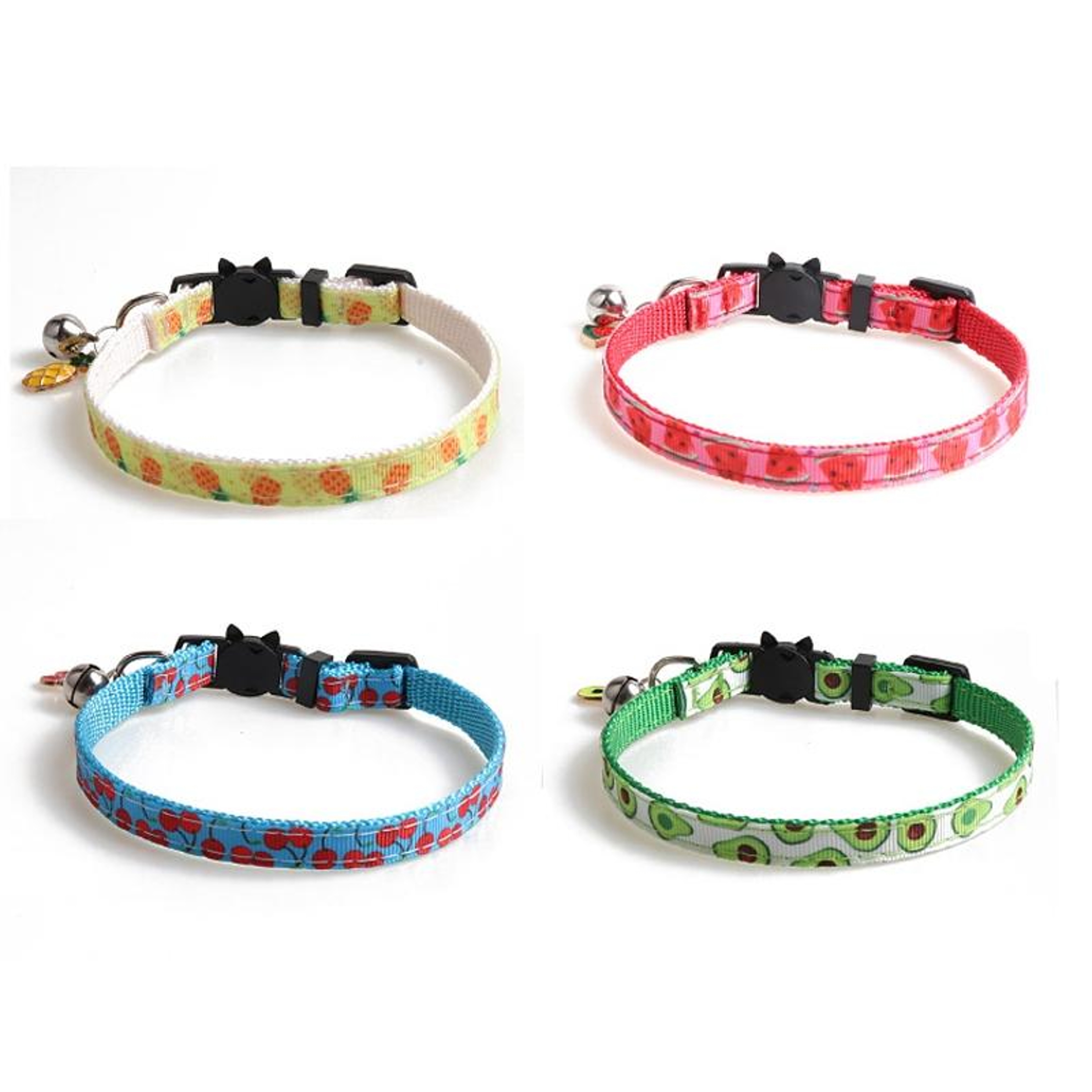 Adjustable Fruit Cat Collar With Bell Cute Pet Collar With Bell For Cats  Small Dogs 0