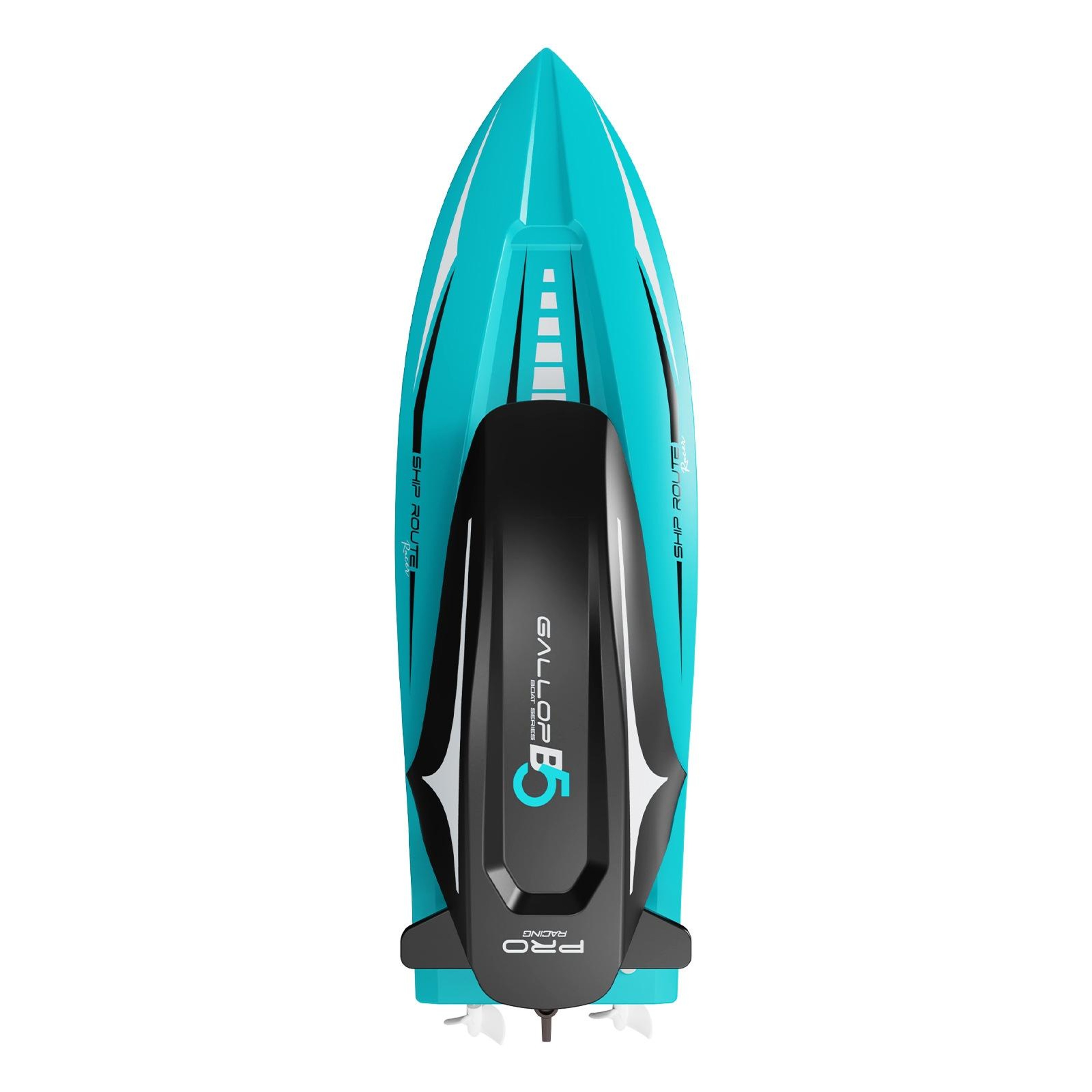 High Speed Remote Control Boat with LED Lights, 80M Range,  Runtime RC Speed Boat Toy – view 2
