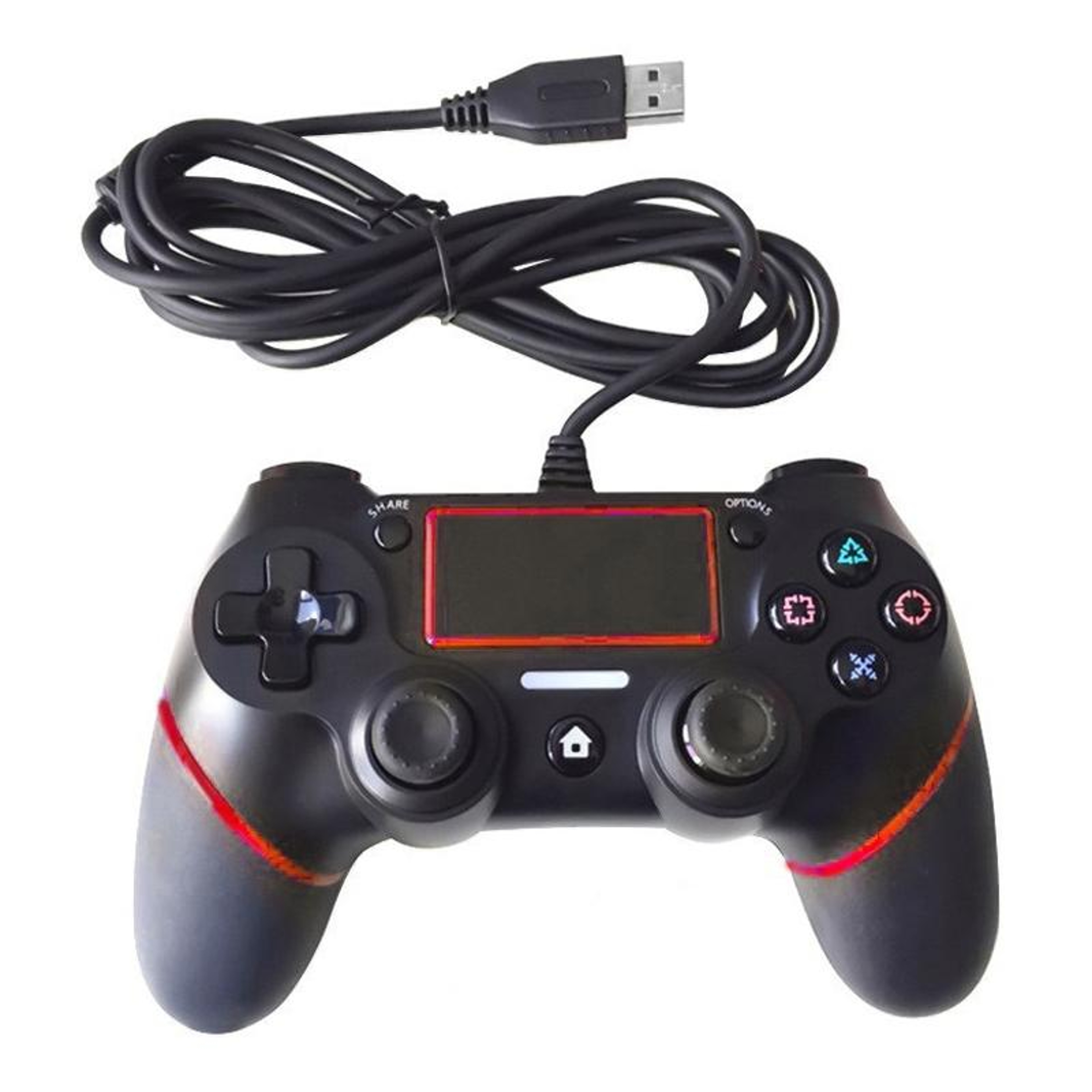 Wired Controller for Sony PlayStation, Red Gaming Gamepad, Precision USB Game Controller – view 2