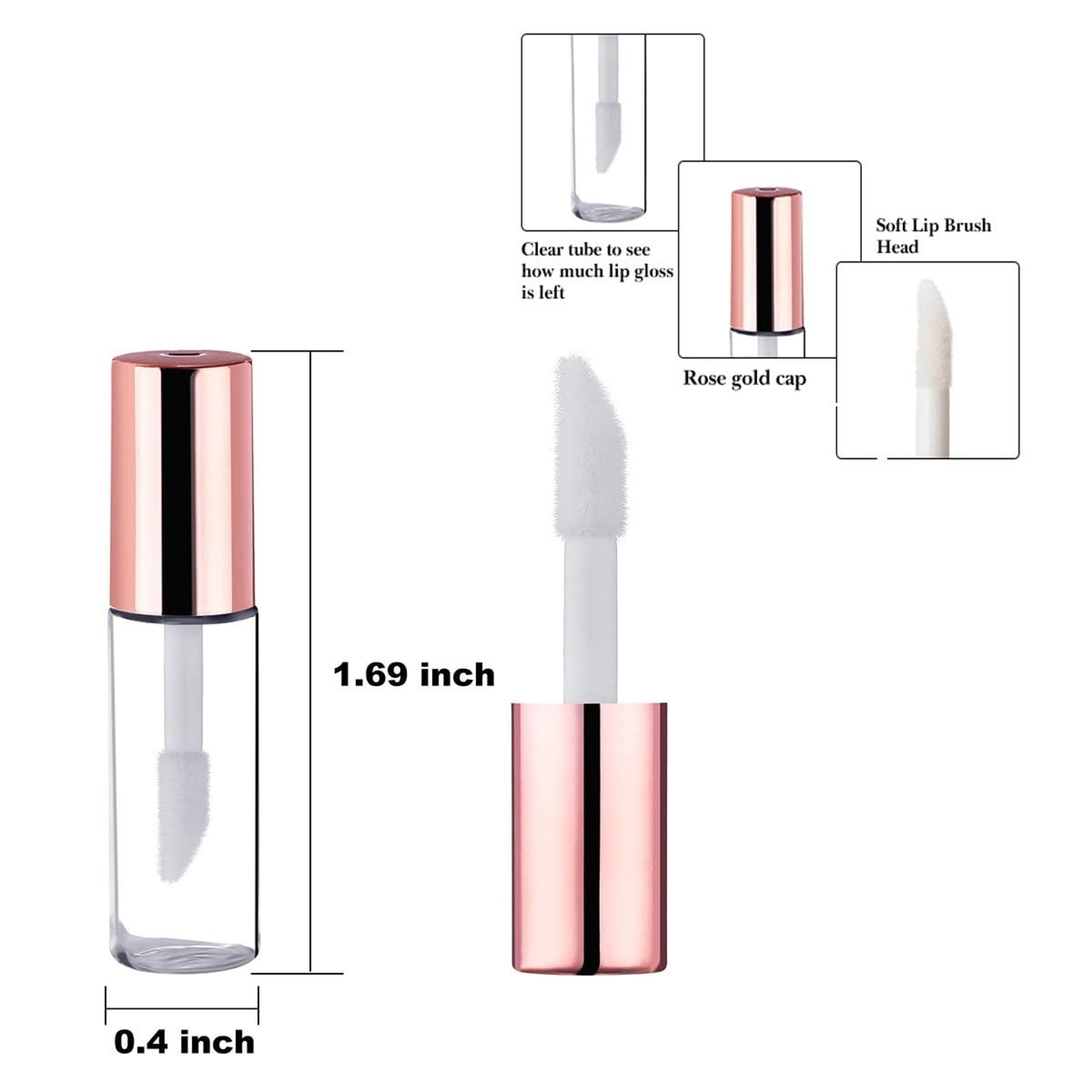 Mini Lip Gloss Bottles Refillable Lip Gloss Tubes Set For DIY Samples  Travel 3