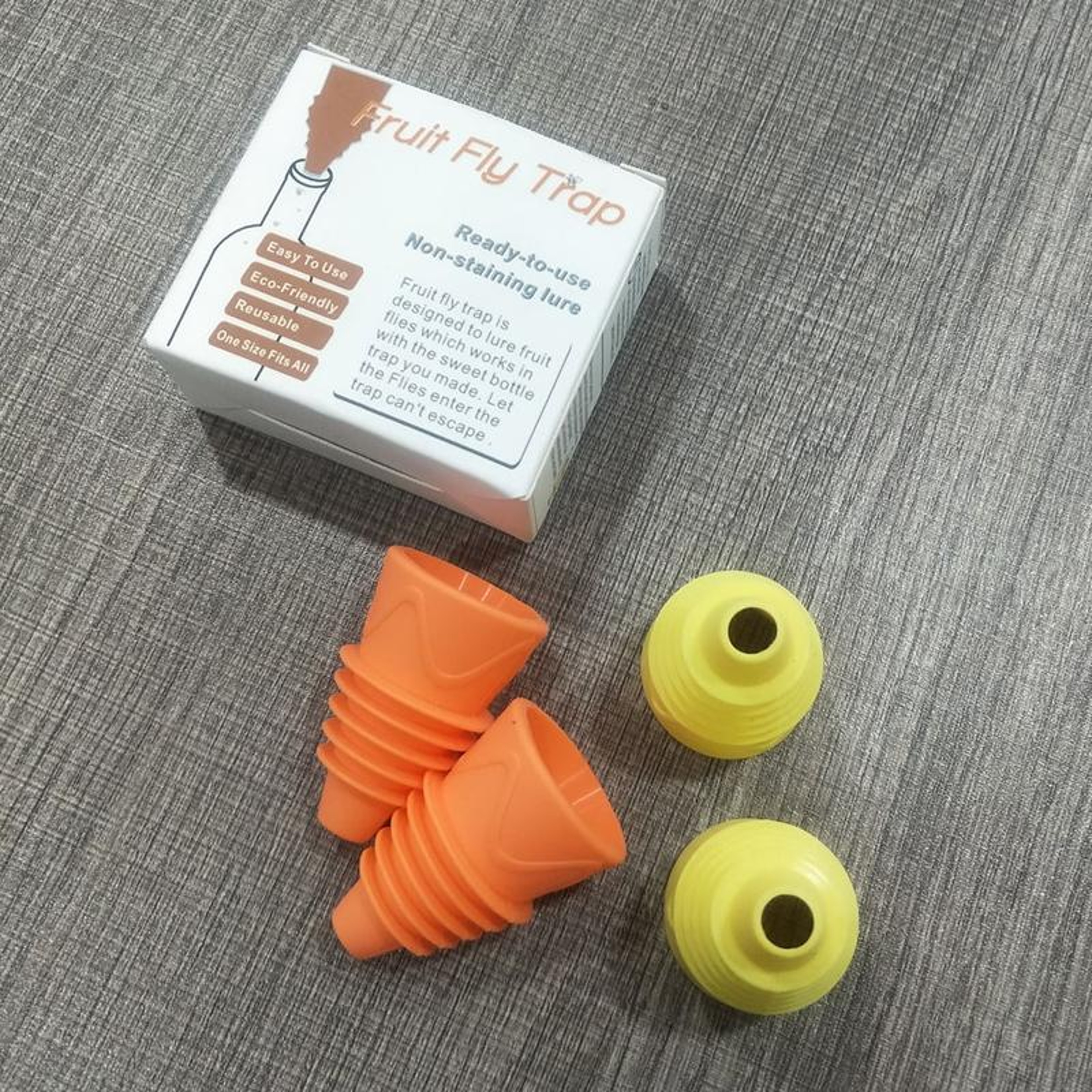 Reusable Fruit Fly Trap Bottle Insert Set, Kitchen Insect Catcher, Mosquito & Fly Lure – view 6