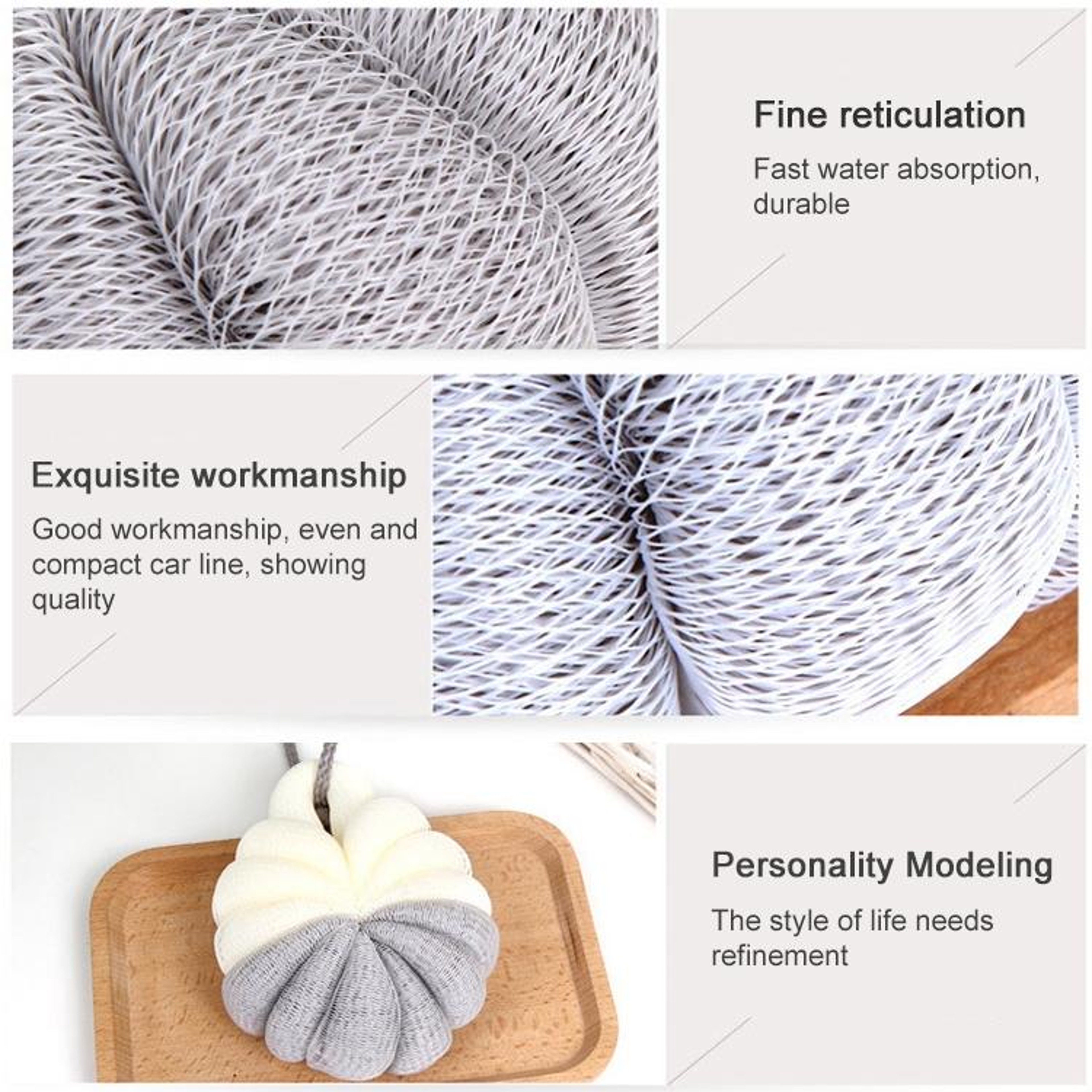 Portable Hanging Shower Sponge With Strap Soft Bath Exfoliating Brush Body Scrubber 3