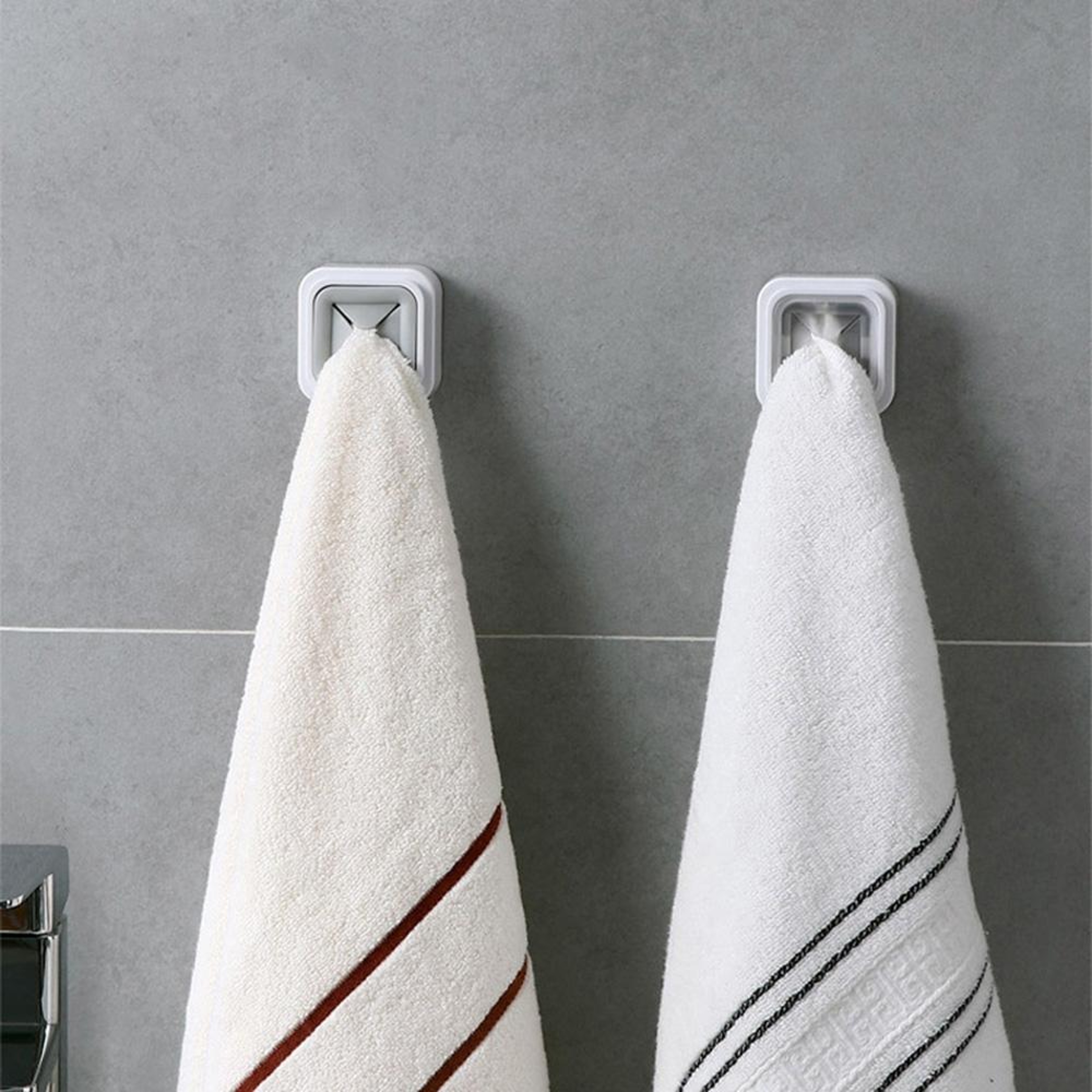 Wall-Mounted Self-Adhesive Towel Rack & Dish Cloth Hook for Kitchen Bathroom No-Drill Organizer – view 9