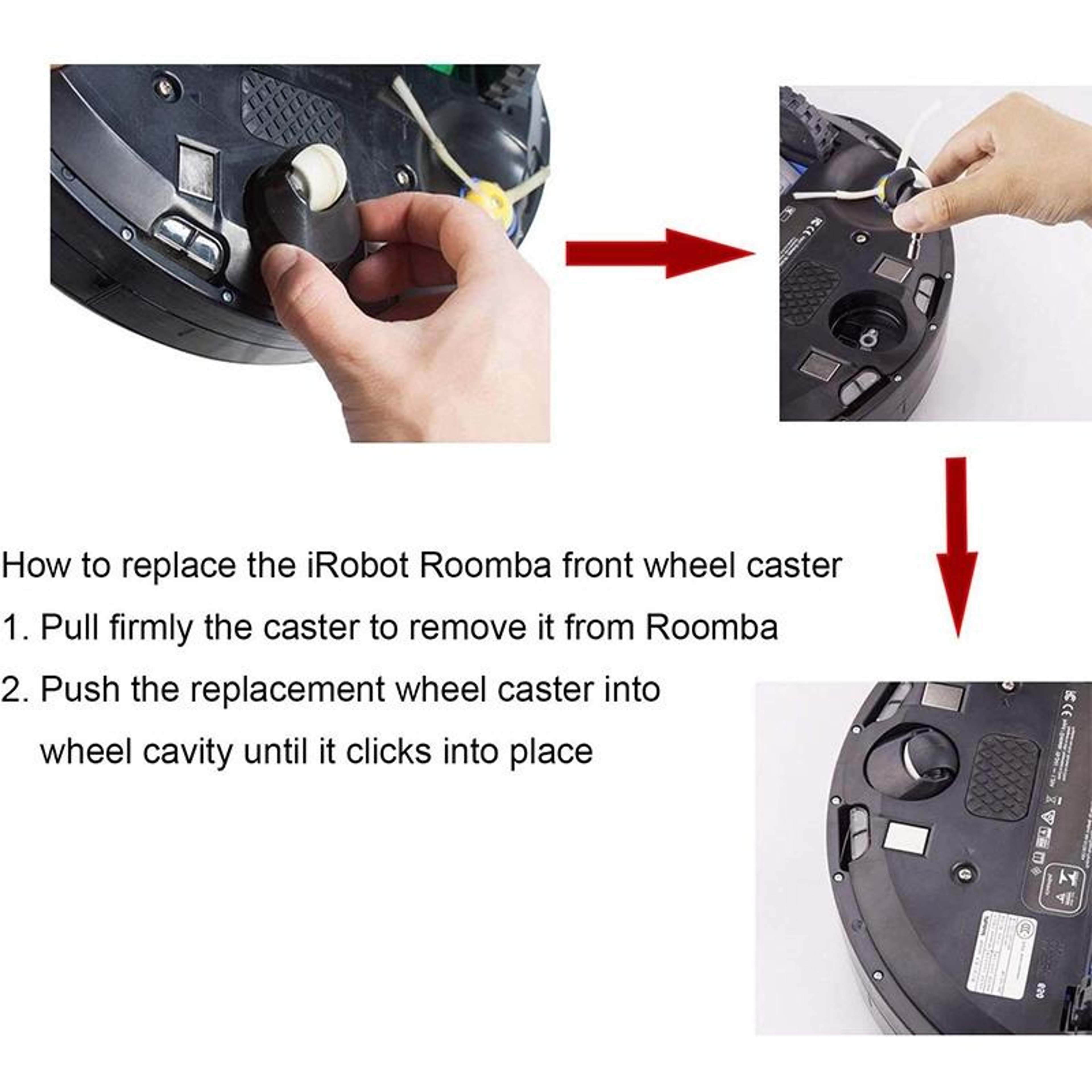 iRobot Vacuum Replacement Wheel Caster Tires Durable Roomba Wheel Repair Kit – view 7