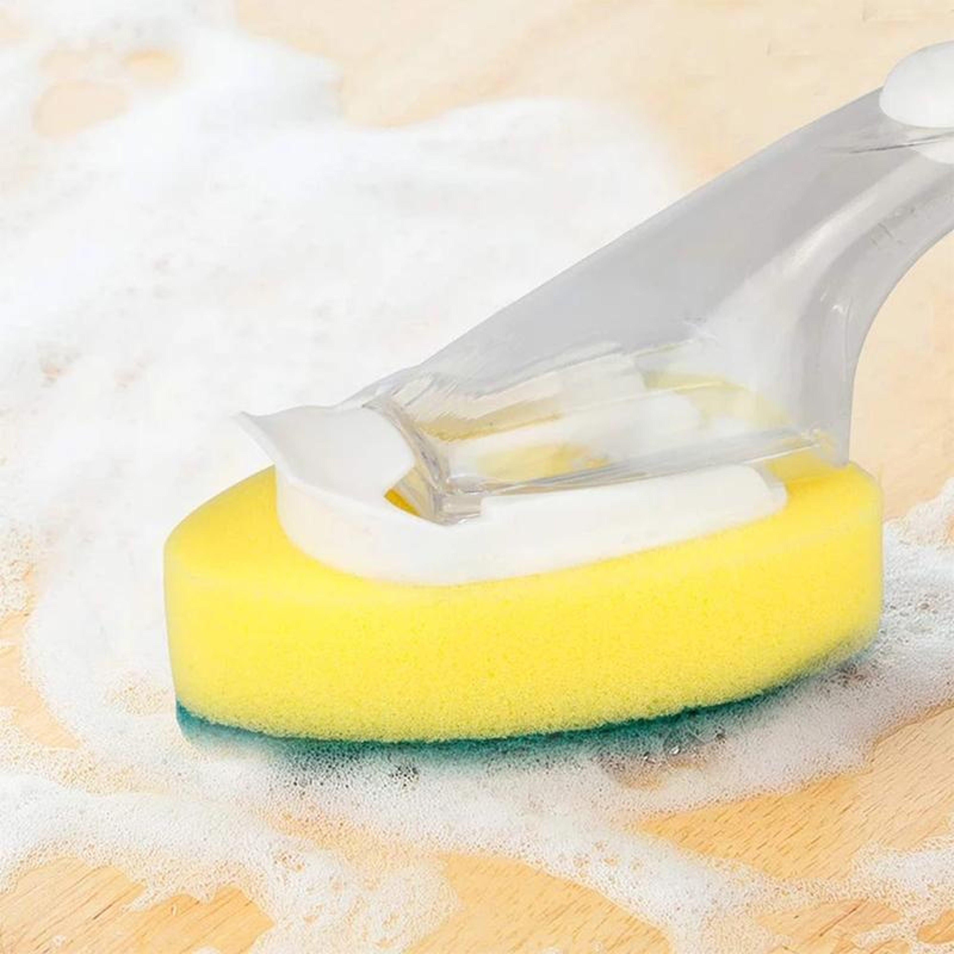 Soap Dispensing Dish Brush with Long Handle and Replaceable Sponge Kitchen Cleaning Tool – view 5