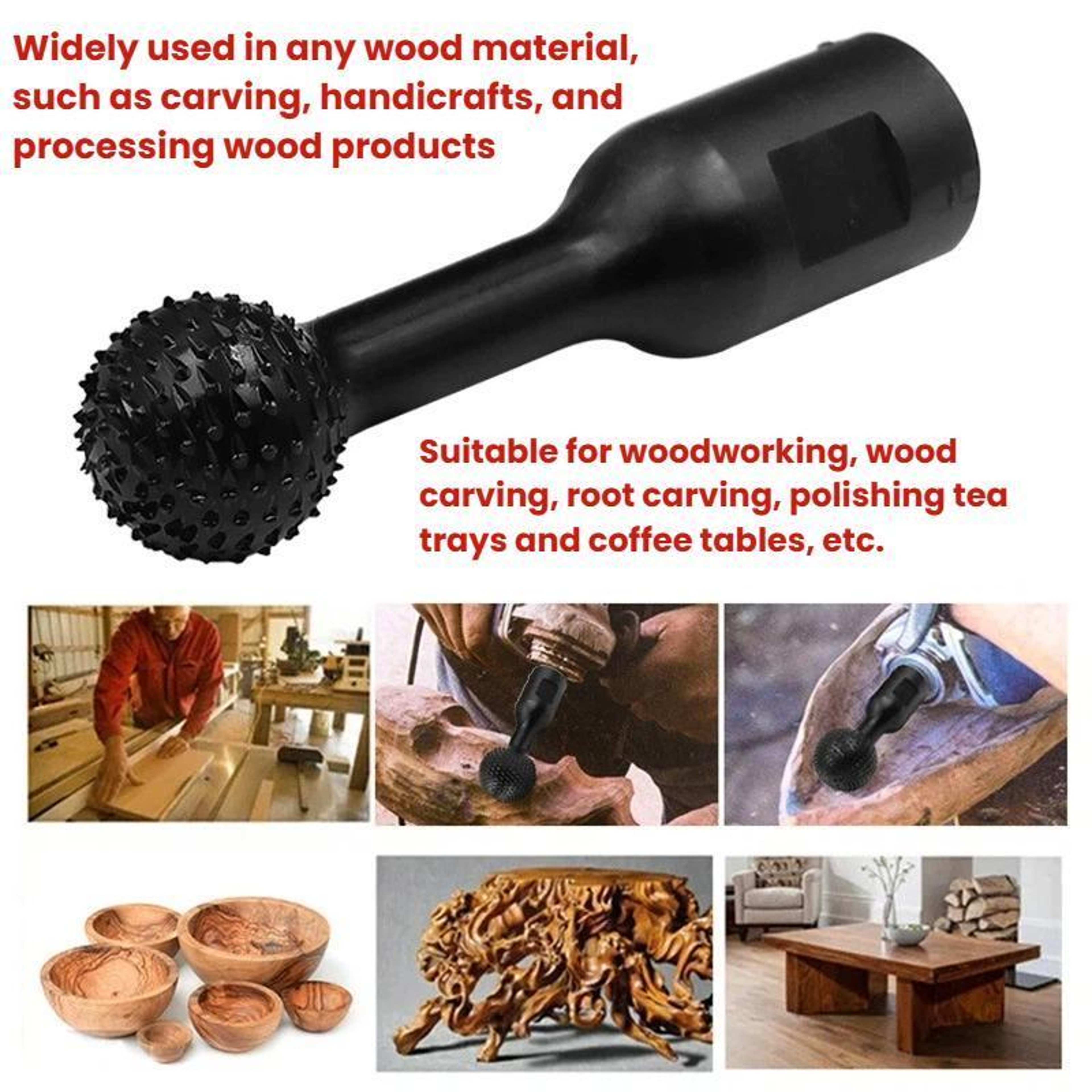 Spherical Wood Carving Grinding Head For Angle Grinder Precision Groove Carving Tool 4