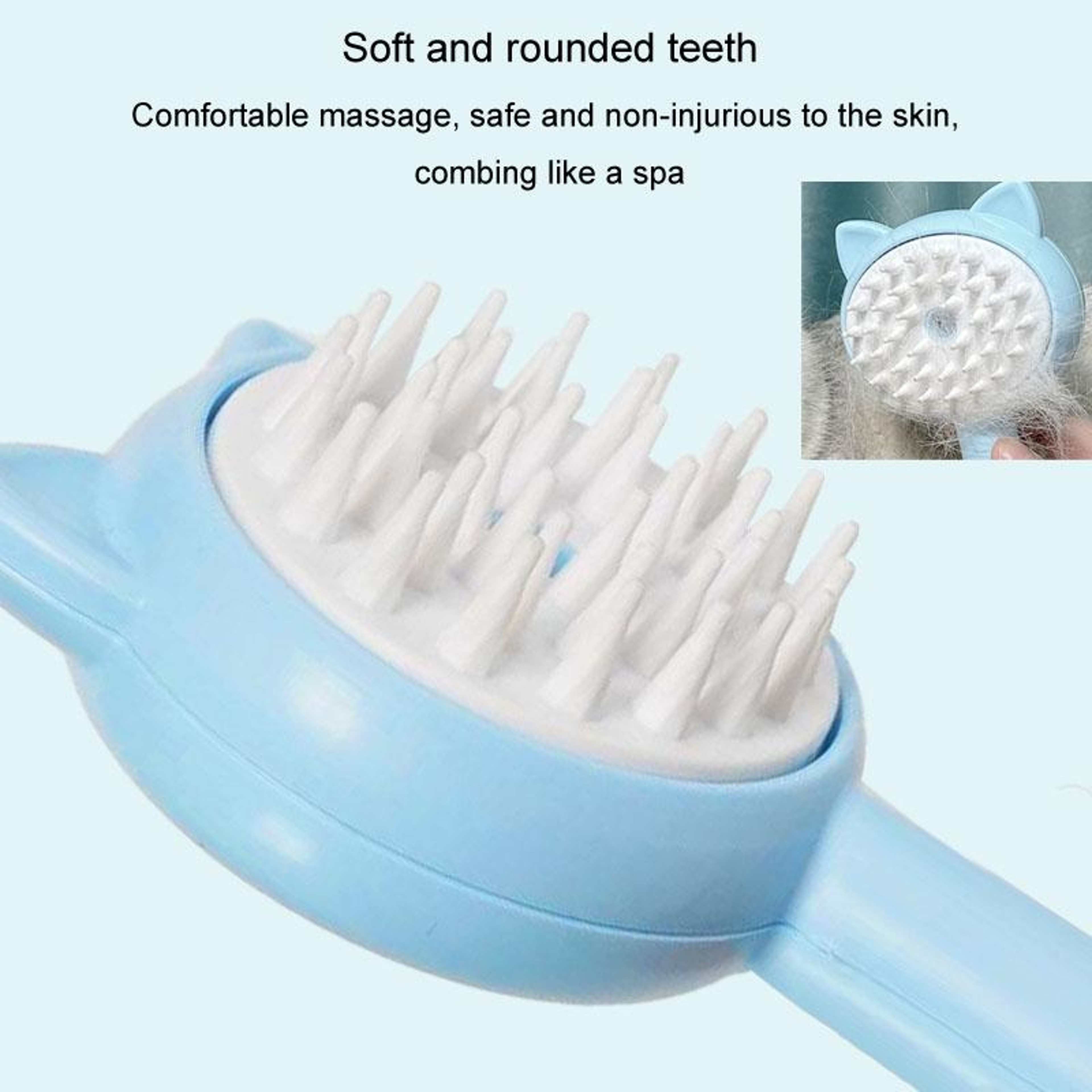 Pet Spray Massage Comb For Cats Anti Static Grooming Brush 3