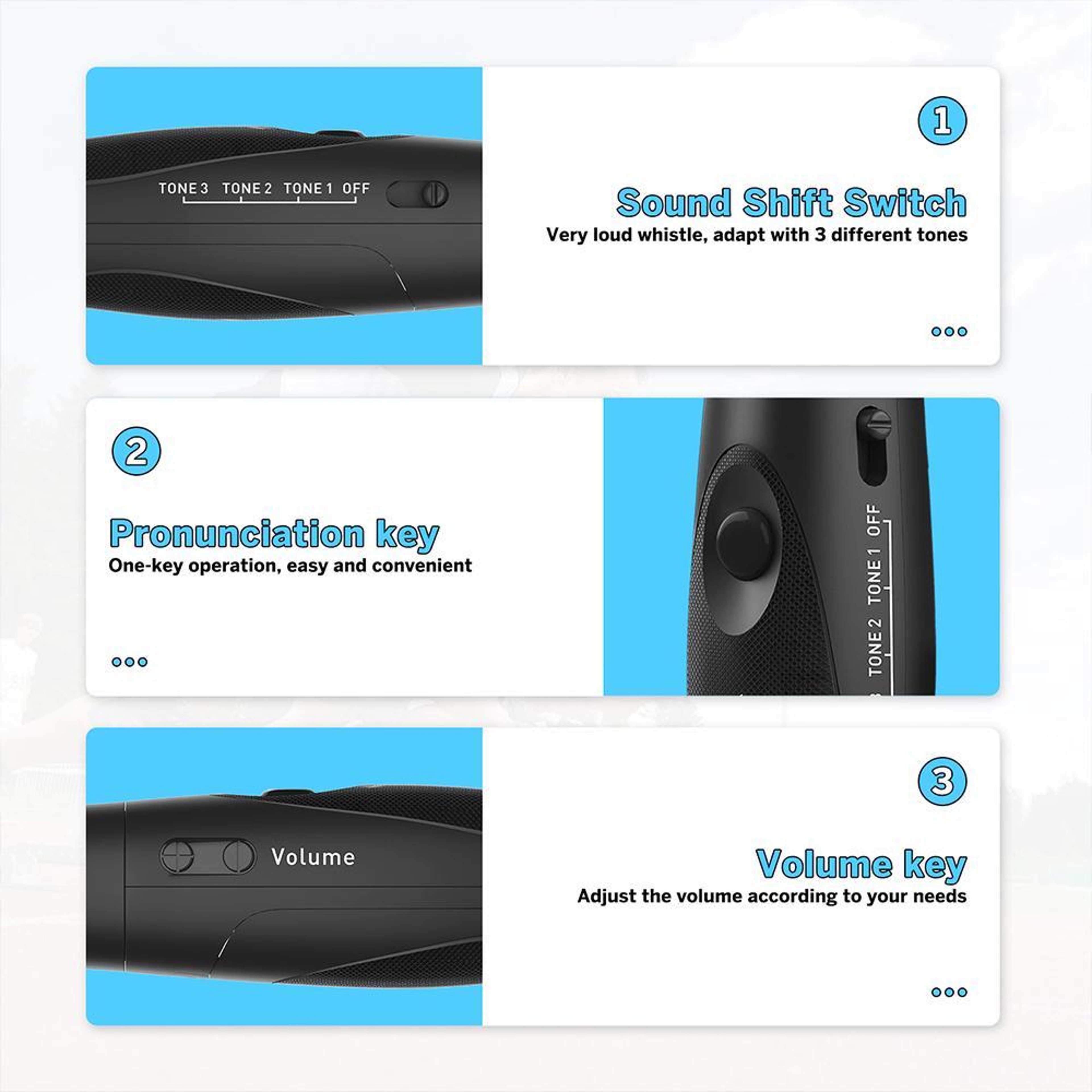Electronic Whistle With Push Button Adjustable Volume  Tone For Coaching And Safety 2