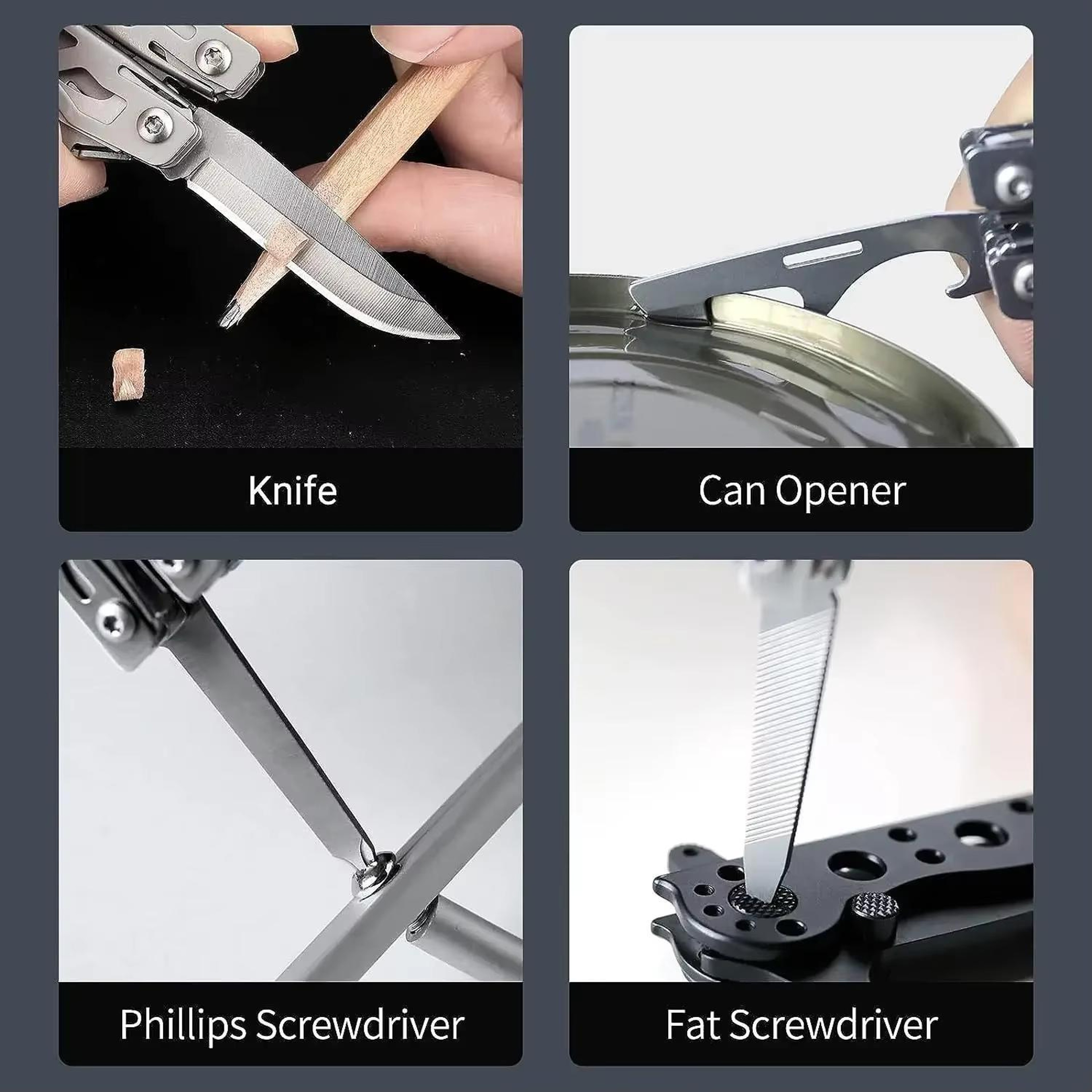Mini Multitool 10 In 1 Compact Pocket Knife  EDC Keychain Tool 5