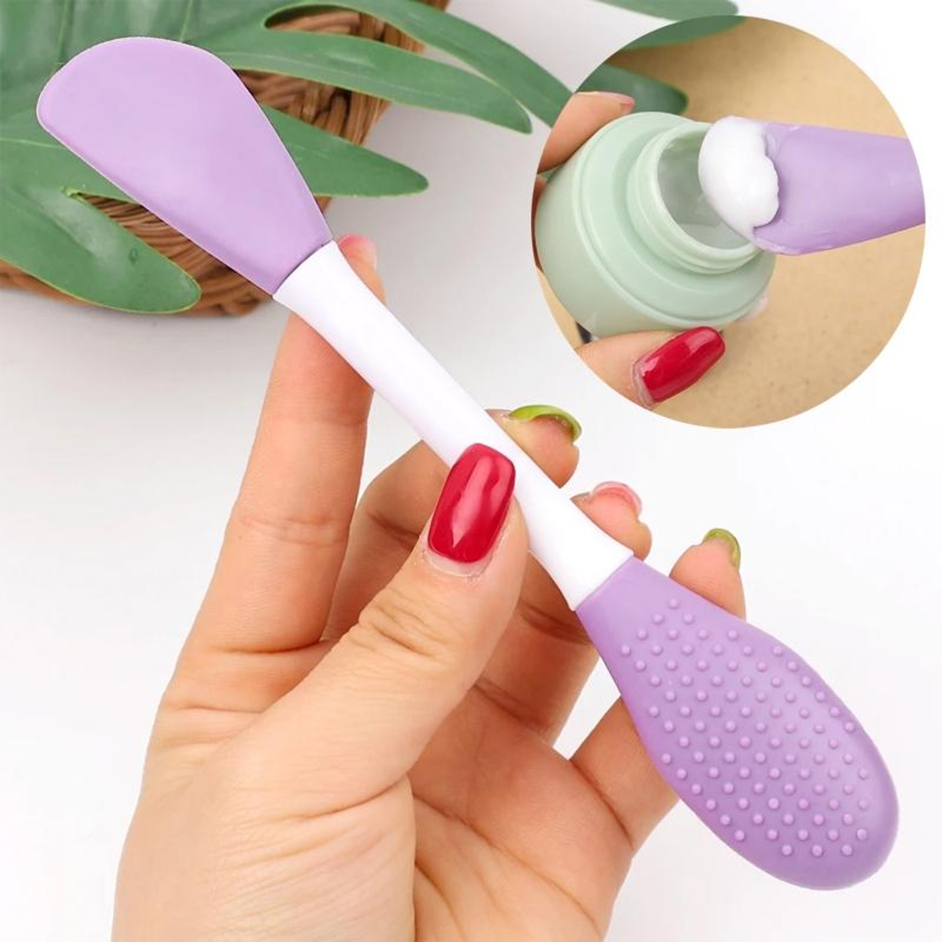 Dual Head Silicone Face Mask Brush Set For Clean Mask Application 8