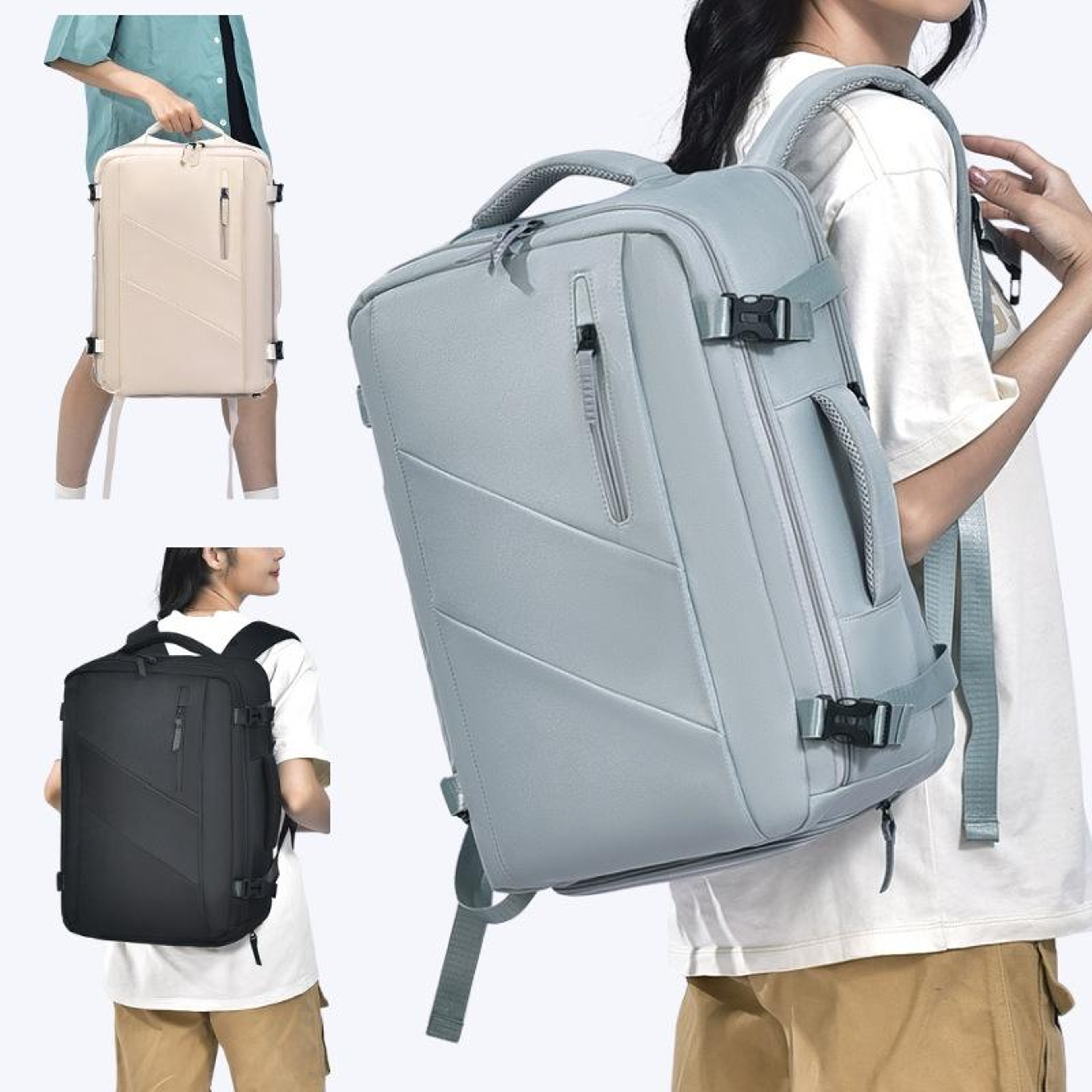 Large Capacity Travel Backpack With Laptop  Shoe Compartment For Business And Weekend Trips 0
