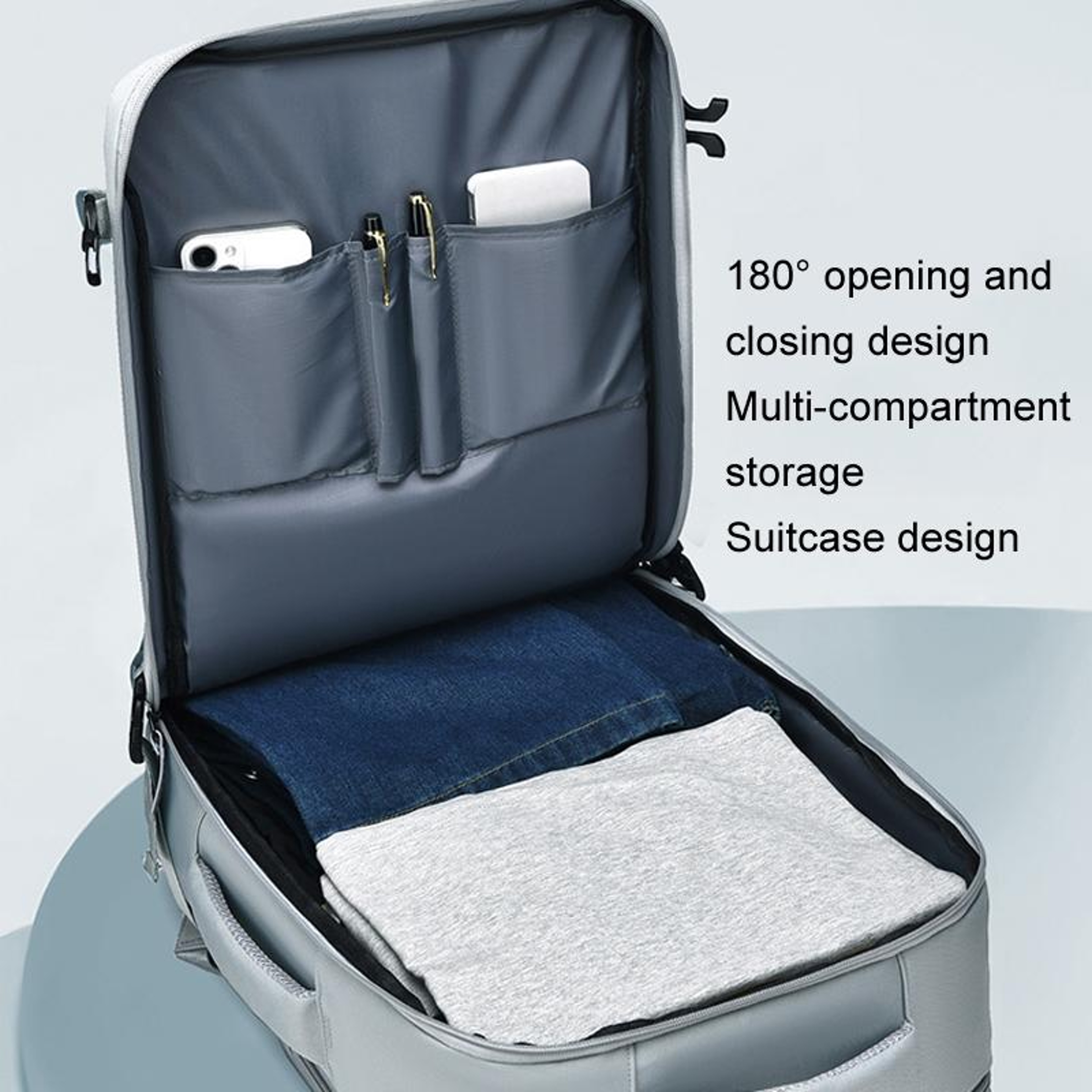 Large Capacity Travel Backpack With Laptop  Shoe Compartment For Business And Weekend Trips 1