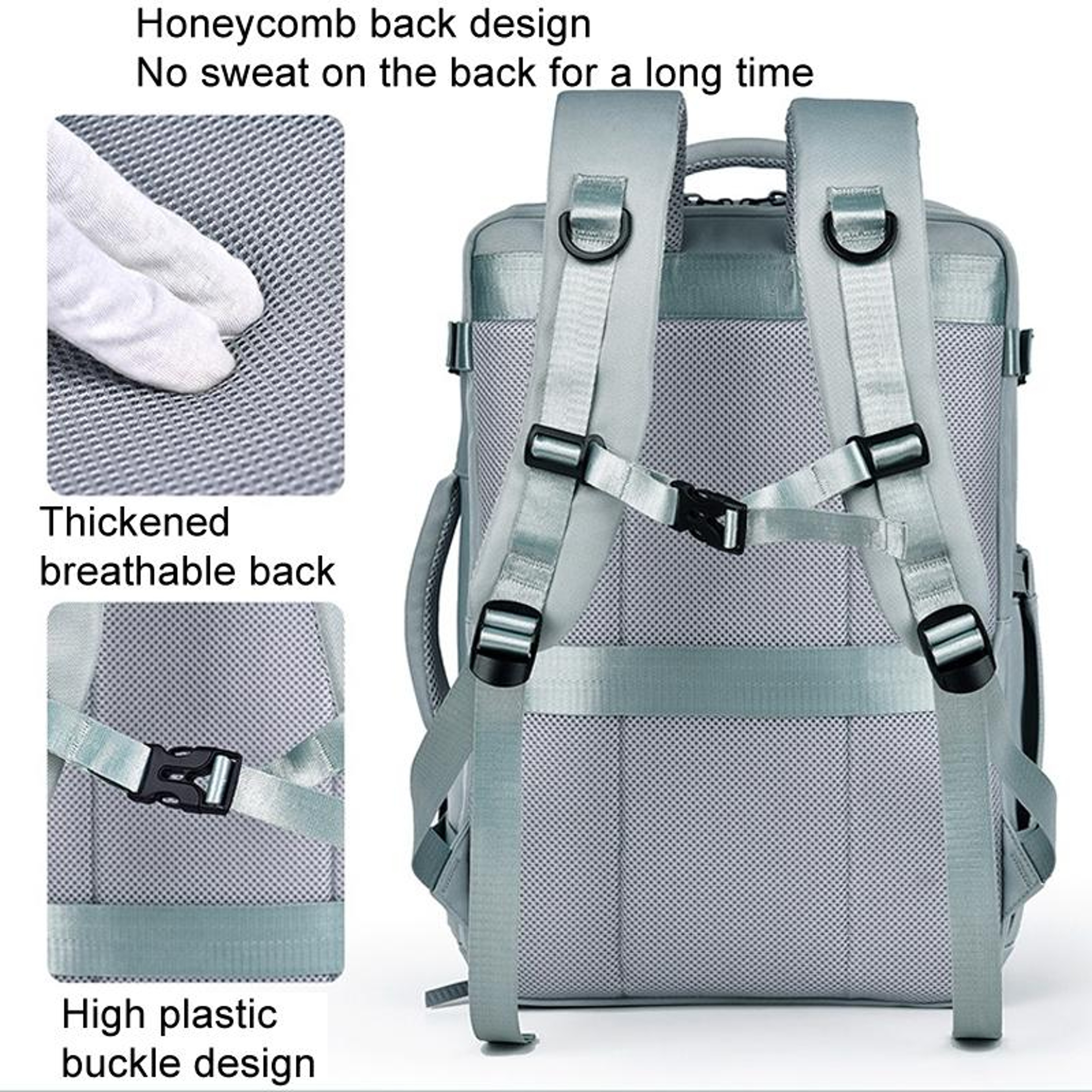 Large Capacity Travel Backpack With Laptop  Shoe Compartment For Business And Weekend Trips 3