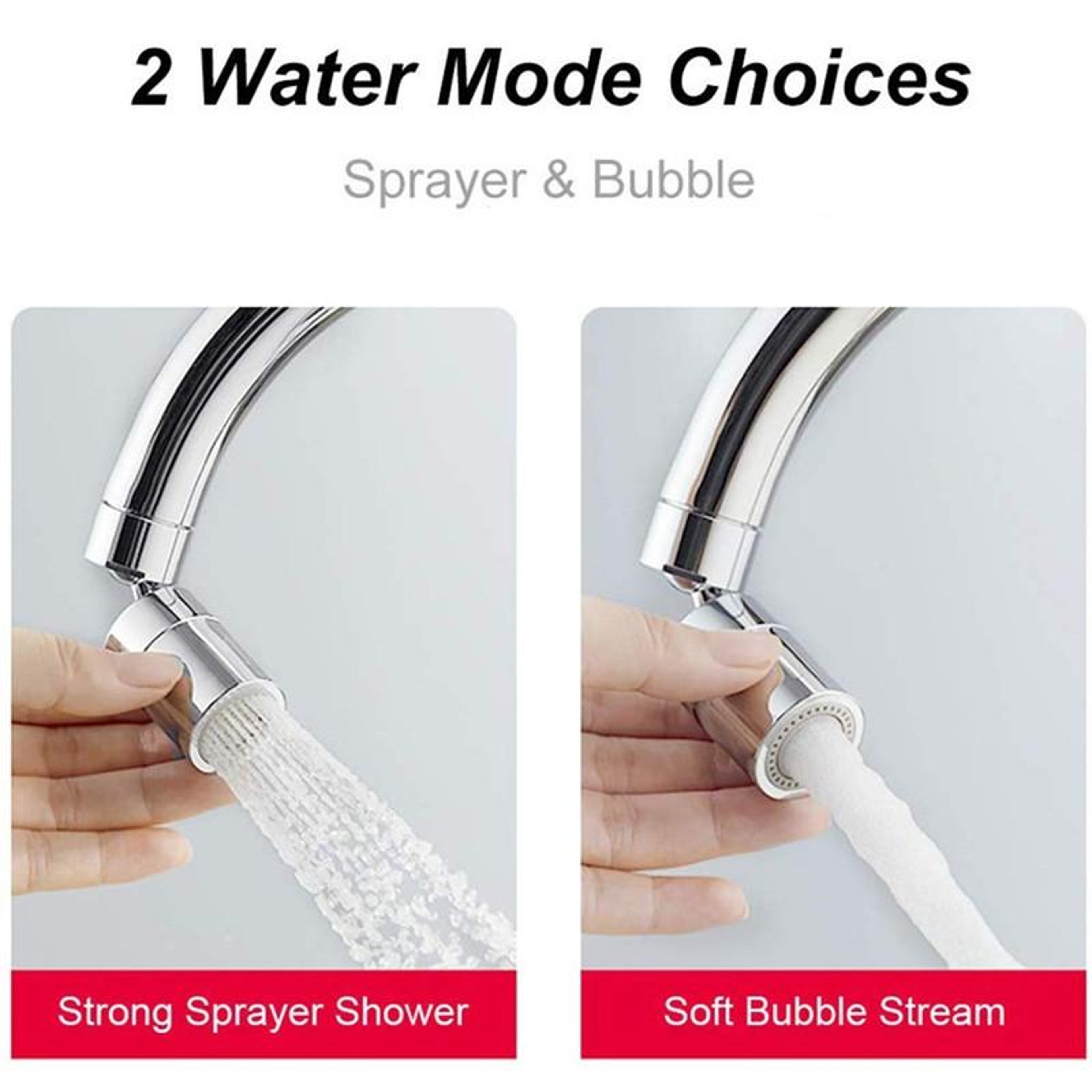 Dual Function Kitchen Faucet Aerator Bubbler Splash Proof Copper ABS Filter Nozzle – view 5