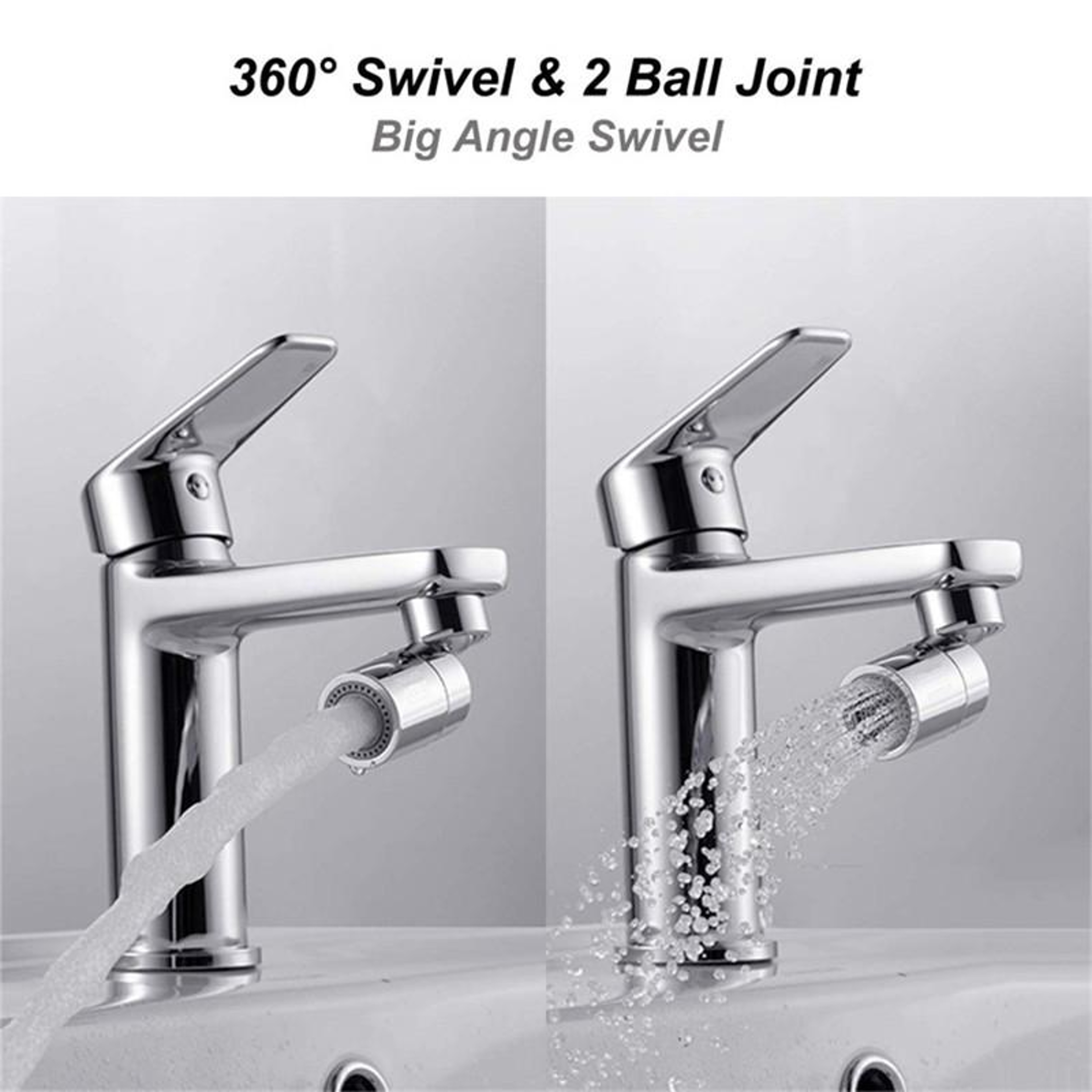 Dual Function Kitchen Faucet Aerator Bubbler Splash Proof Copper ABS Filter Nozzle – view 6