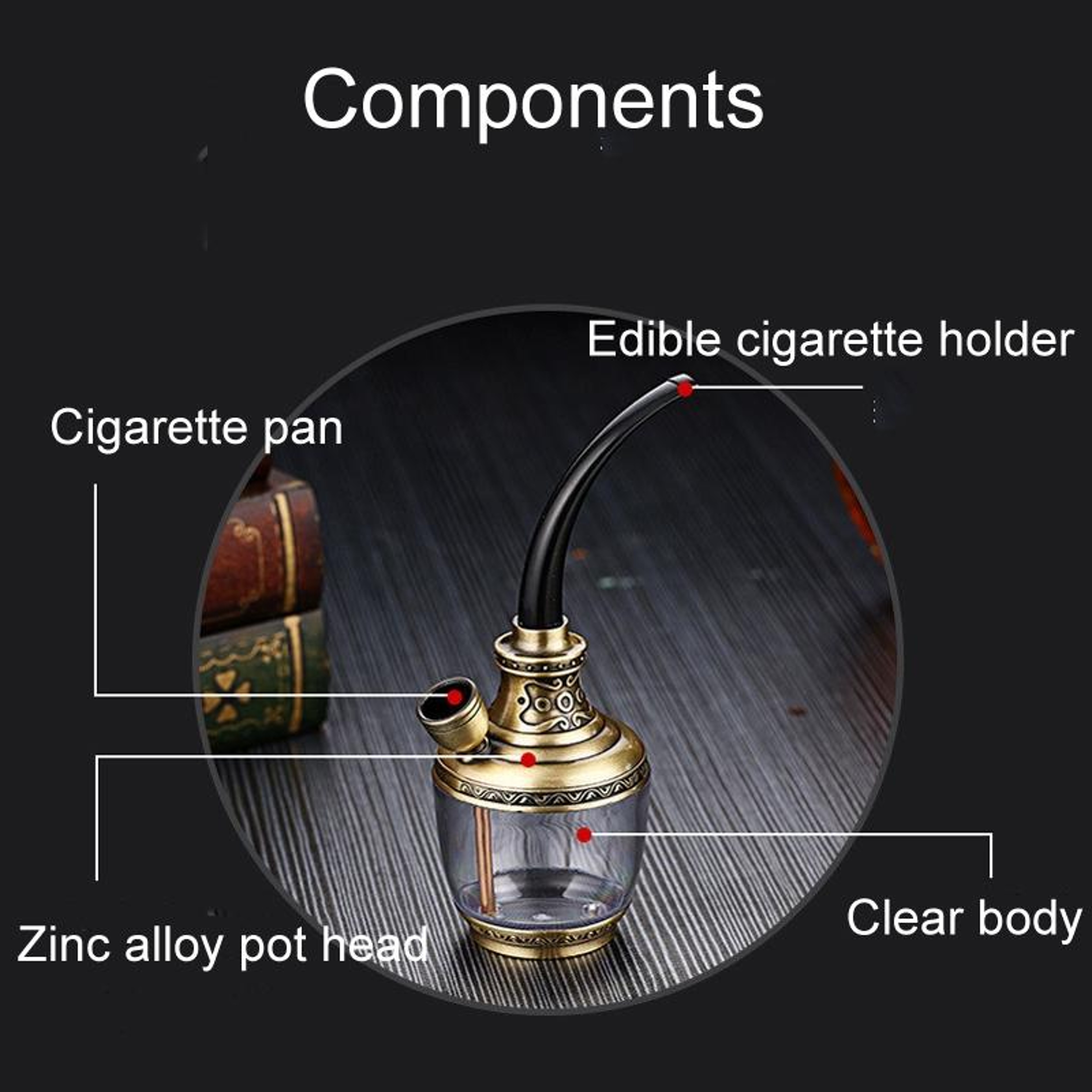 Portable Filtered Hookah Mini Set With Long Hose Dual Purpose Smoking Device 4