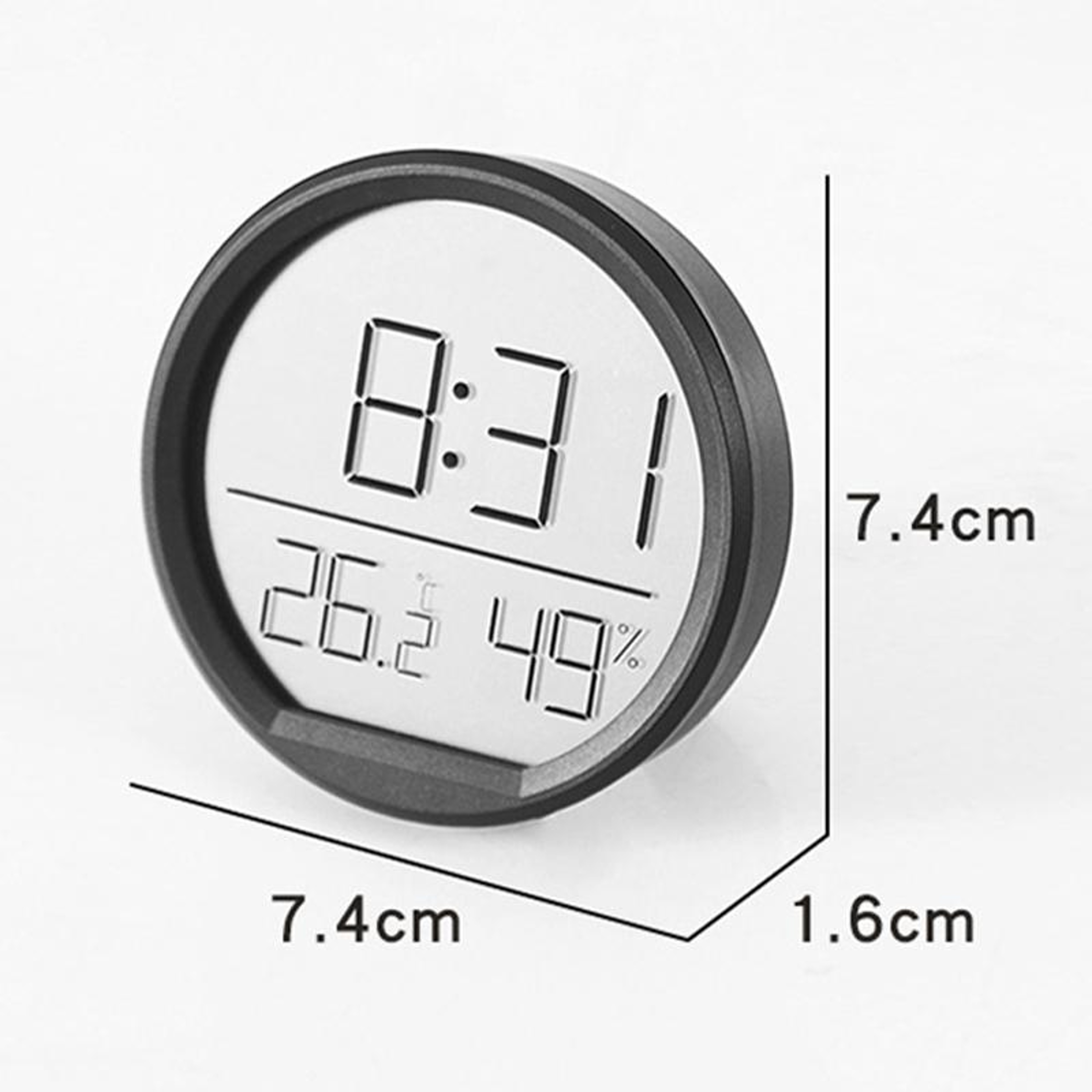 Smart Digital Thermometer Hygrometer Clock With Magnetic Mount LED Display For Home  Office 1