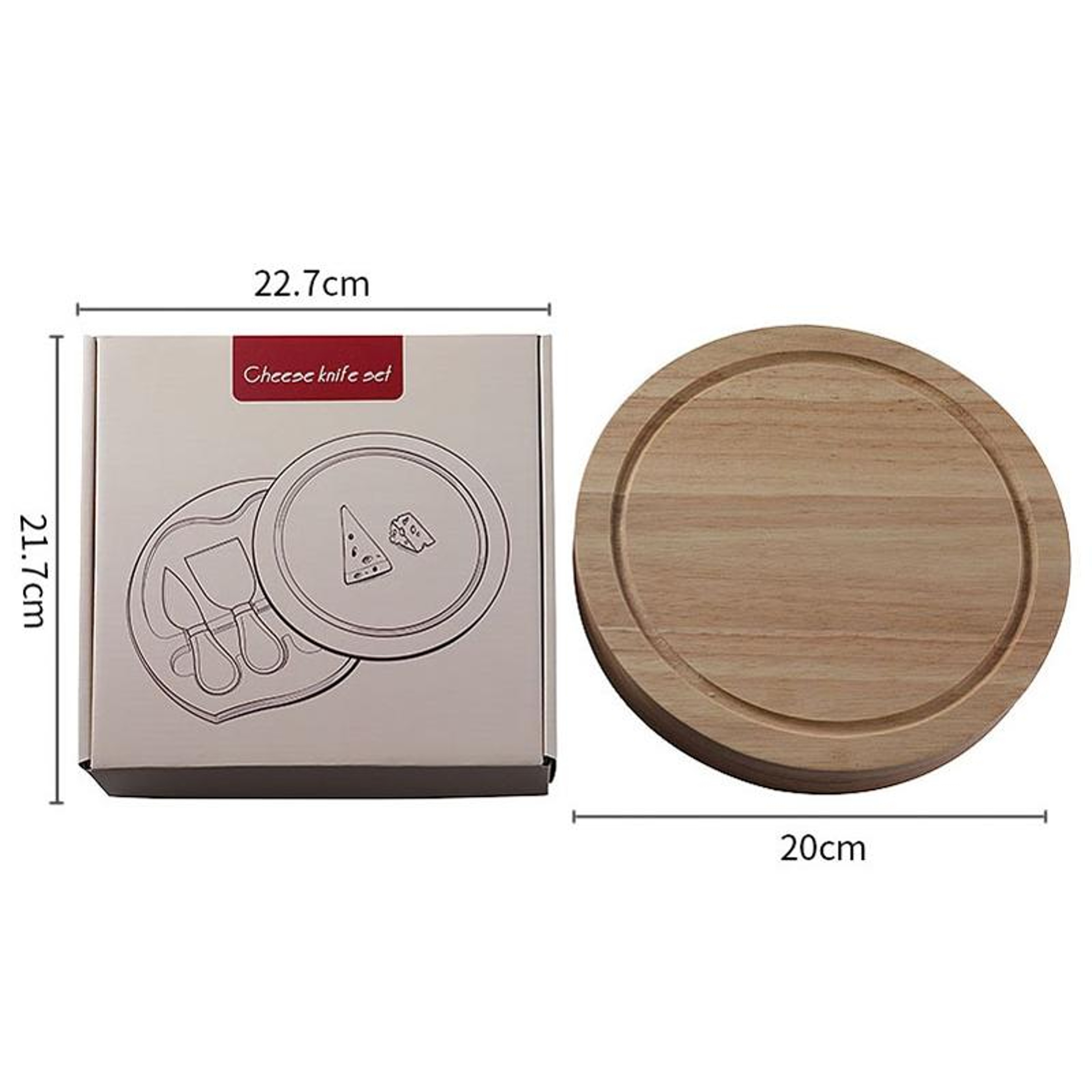 Elegant Oak Cheese Knife Set With Storage Box Stainless Steel Cheese Tools 6