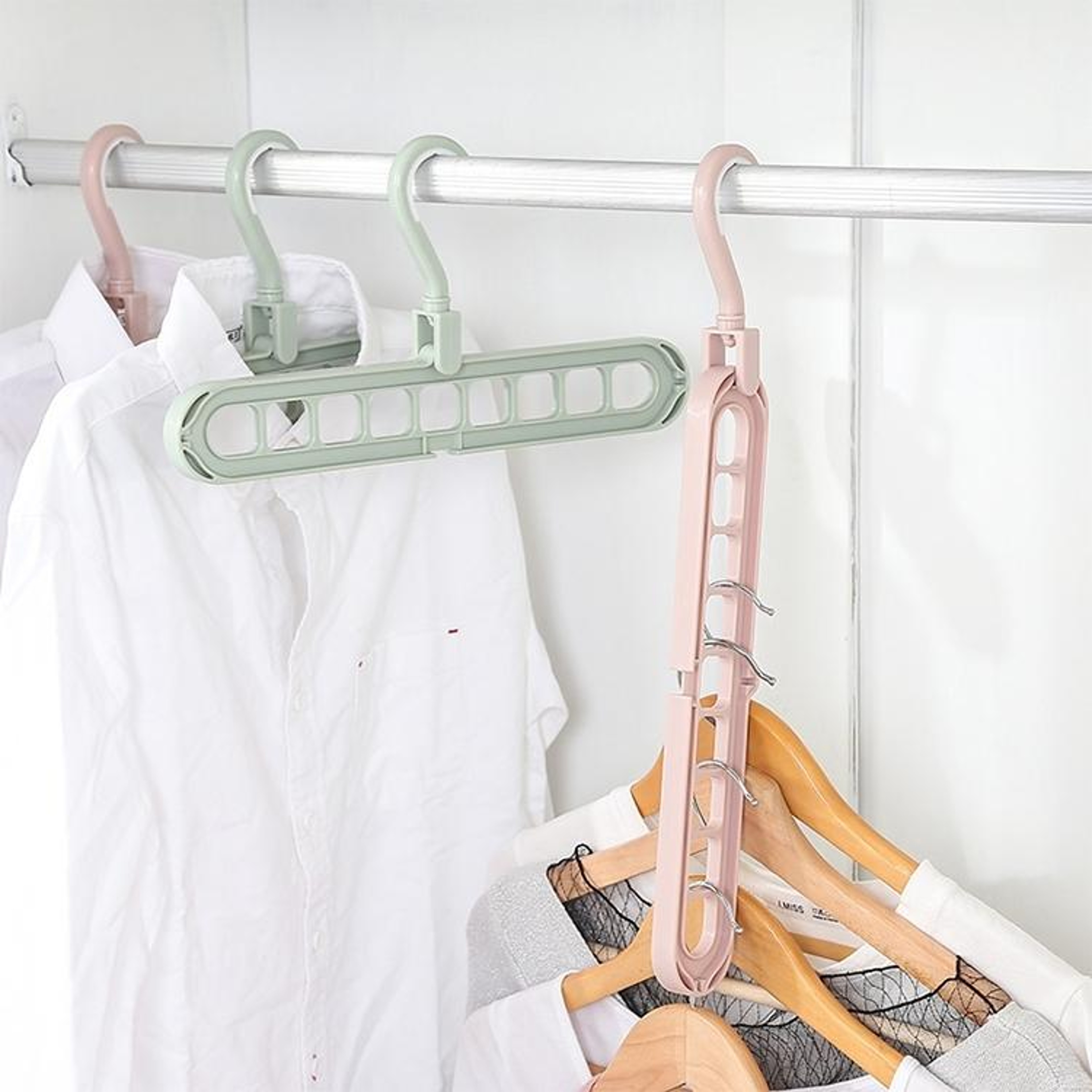 Magic 9-Hole Space Saving Hanger Organizer for Closet Storage – view 4