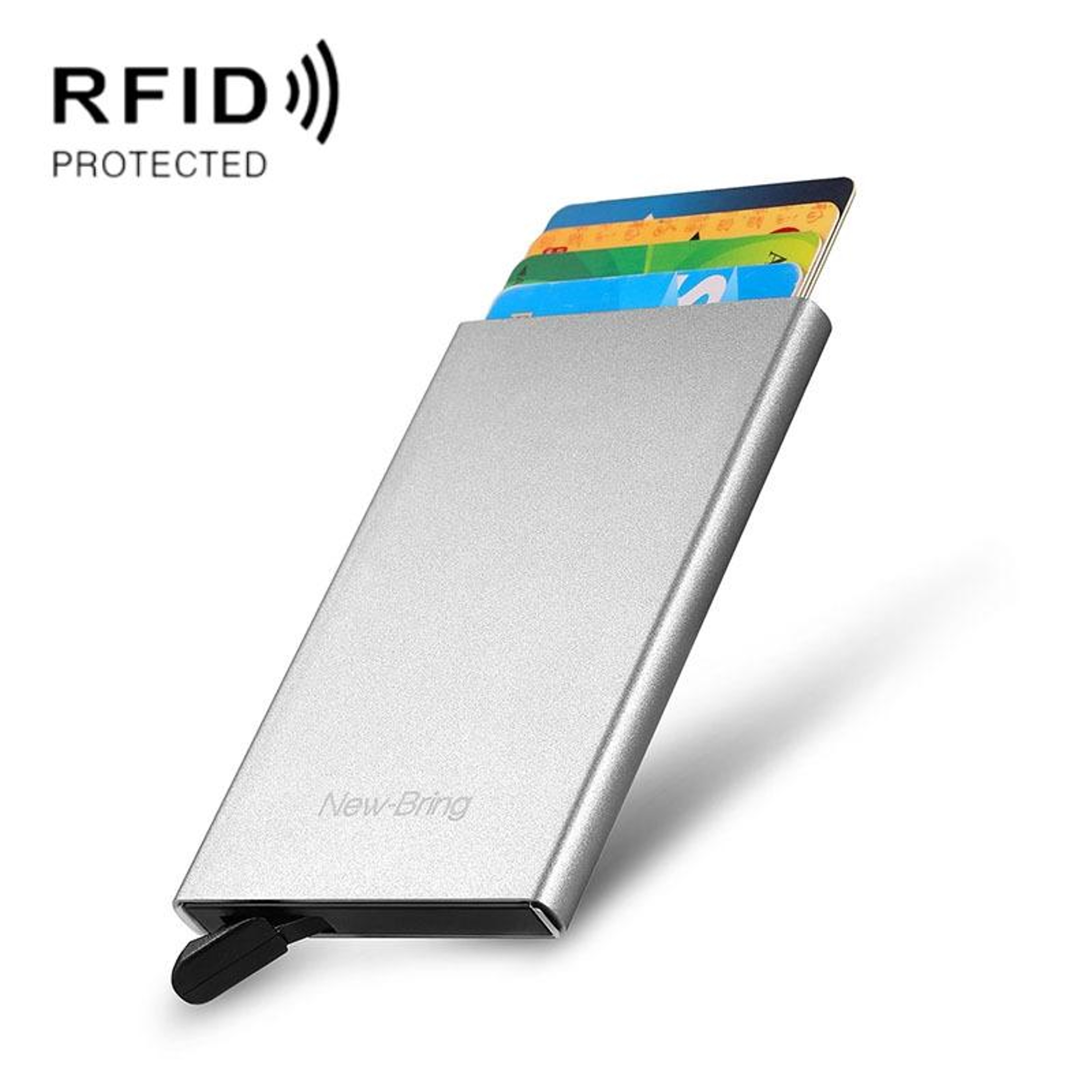 RFID Blocking Metal Wallet Slim Pop-Up Card Holder for Secure Everyday Carry – view 7