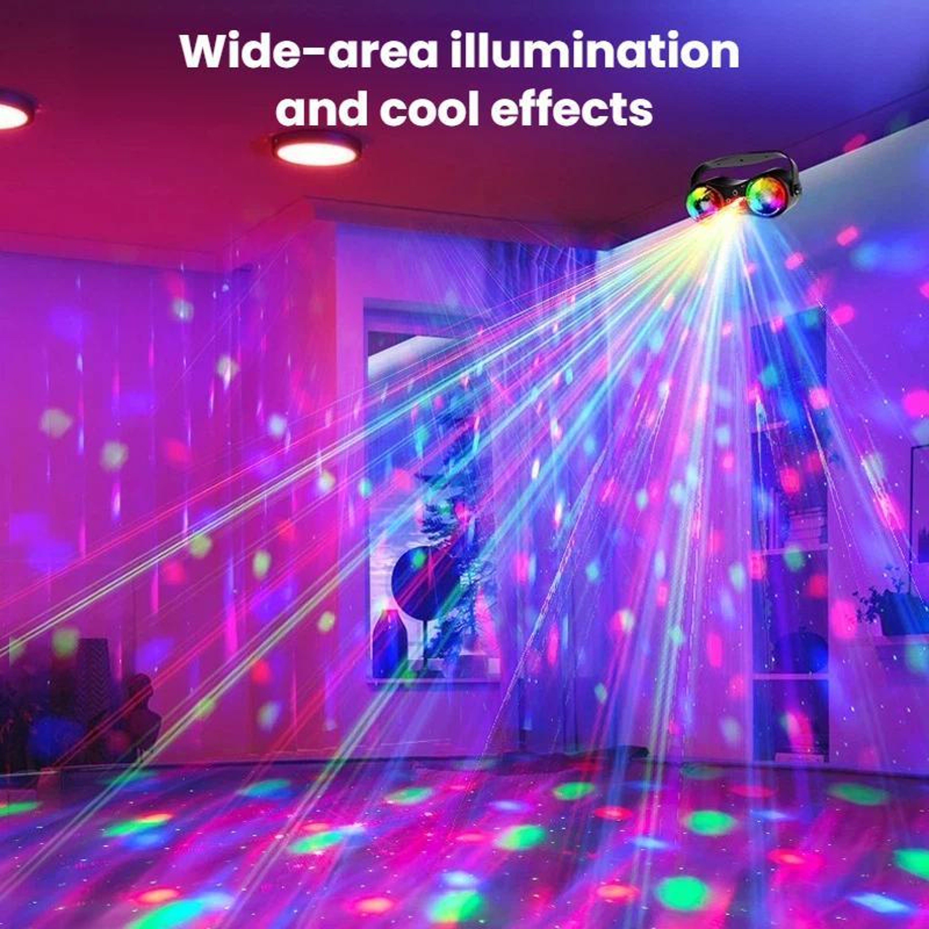 Remote Control LED Stage Light With 7Color Rotating Disco Ball For Parties  Home Atmosphere 3