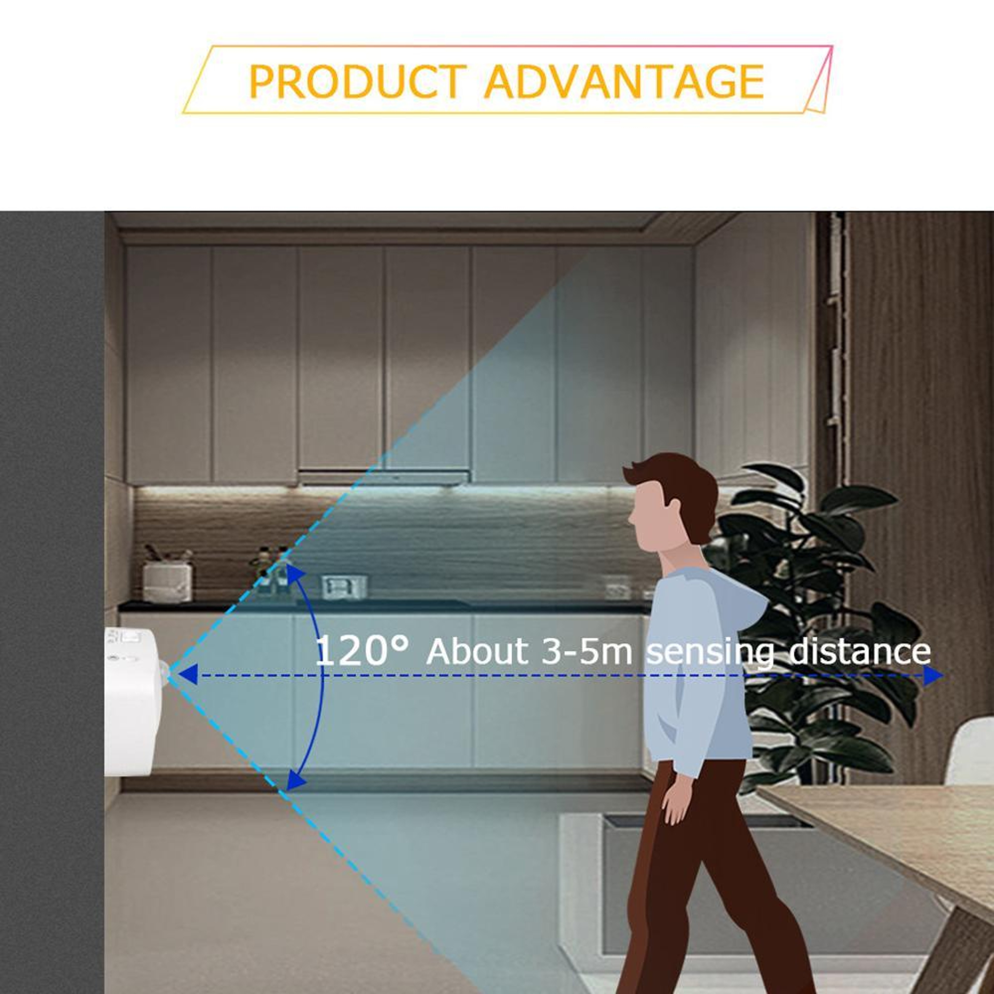 Smart Motion Sensor Night Light Plugin With 3 Color Modes  Dimmable LED For Hallway Bedroom 4