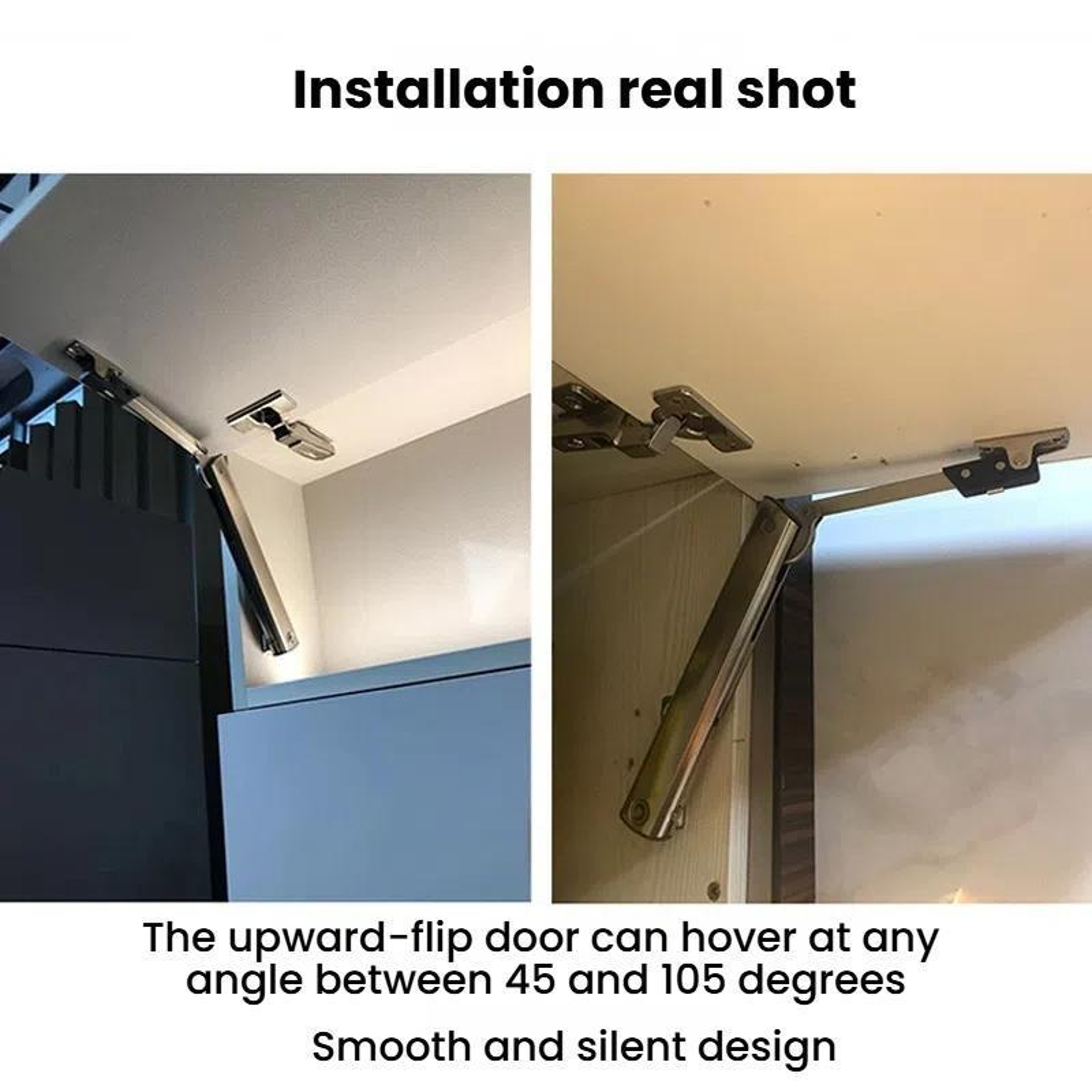 Adjustable Cabinet Lift Support Rod Soft Close Hinge for Upper Doors – view 10