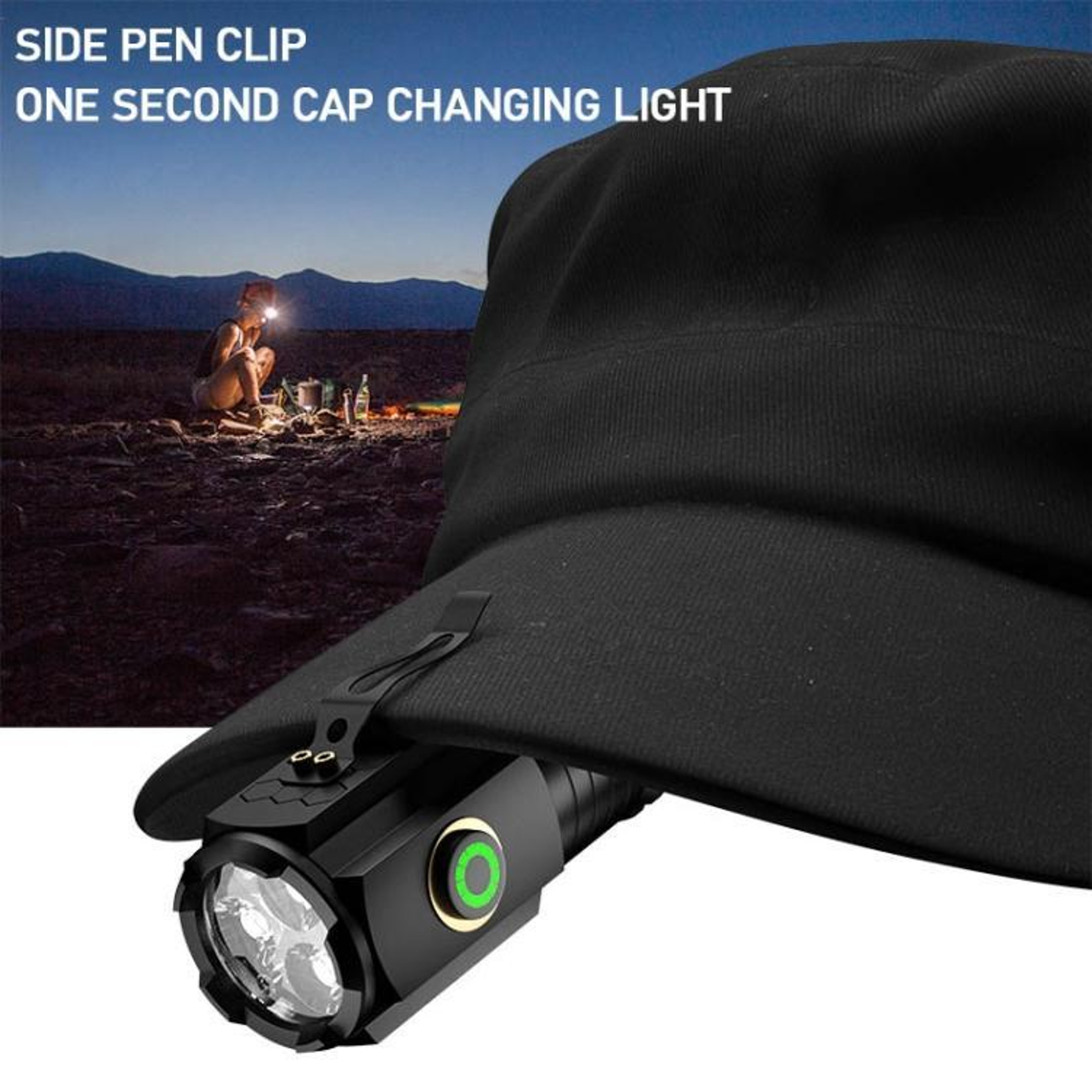 Rechargeable Mini Flashlight with Magnetic Base Waterproof Compact EDC Torch – view 4