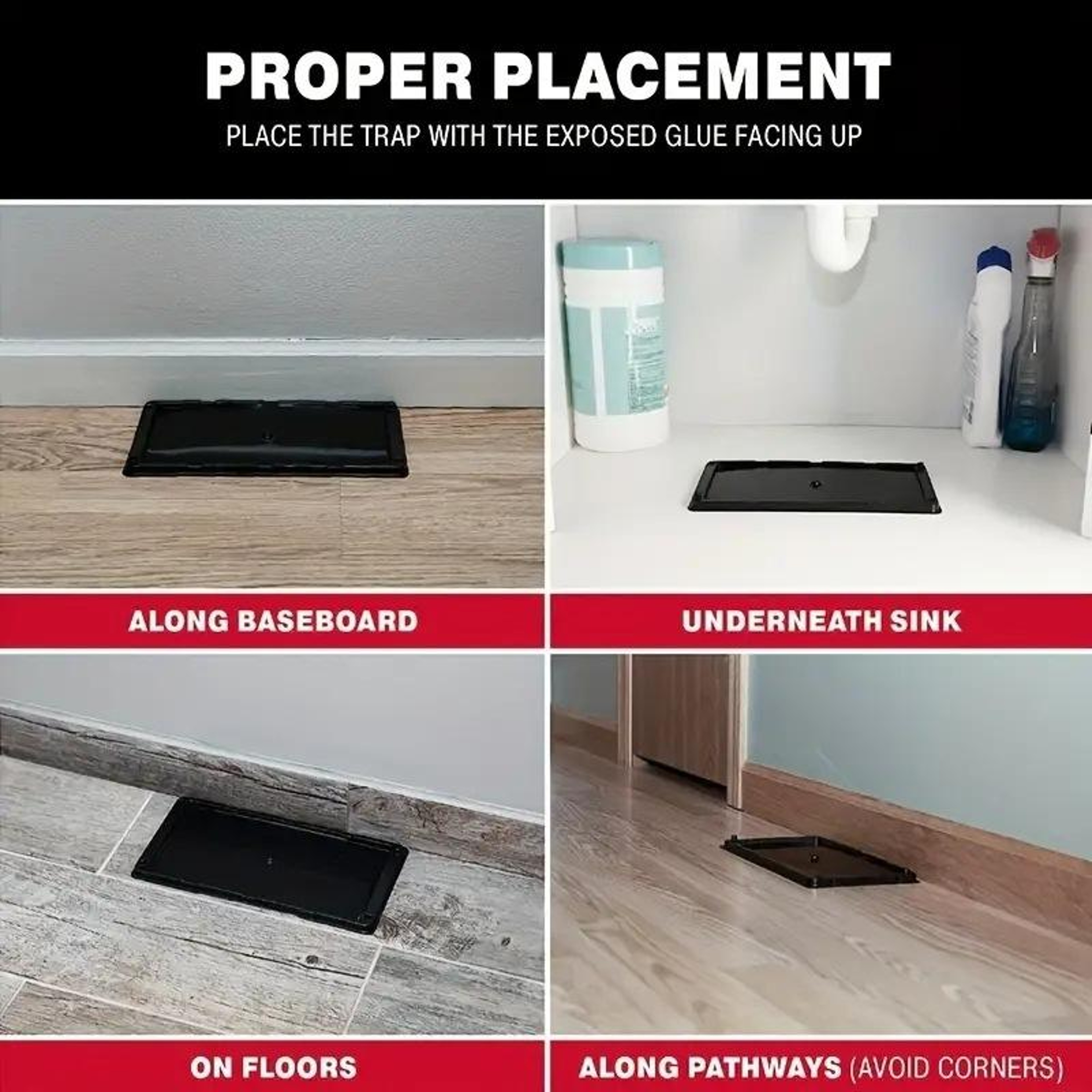 Sticky Mouse Traps Non-Toxic Rodent Glue Boards Indoor Pest Control Pads – view 7