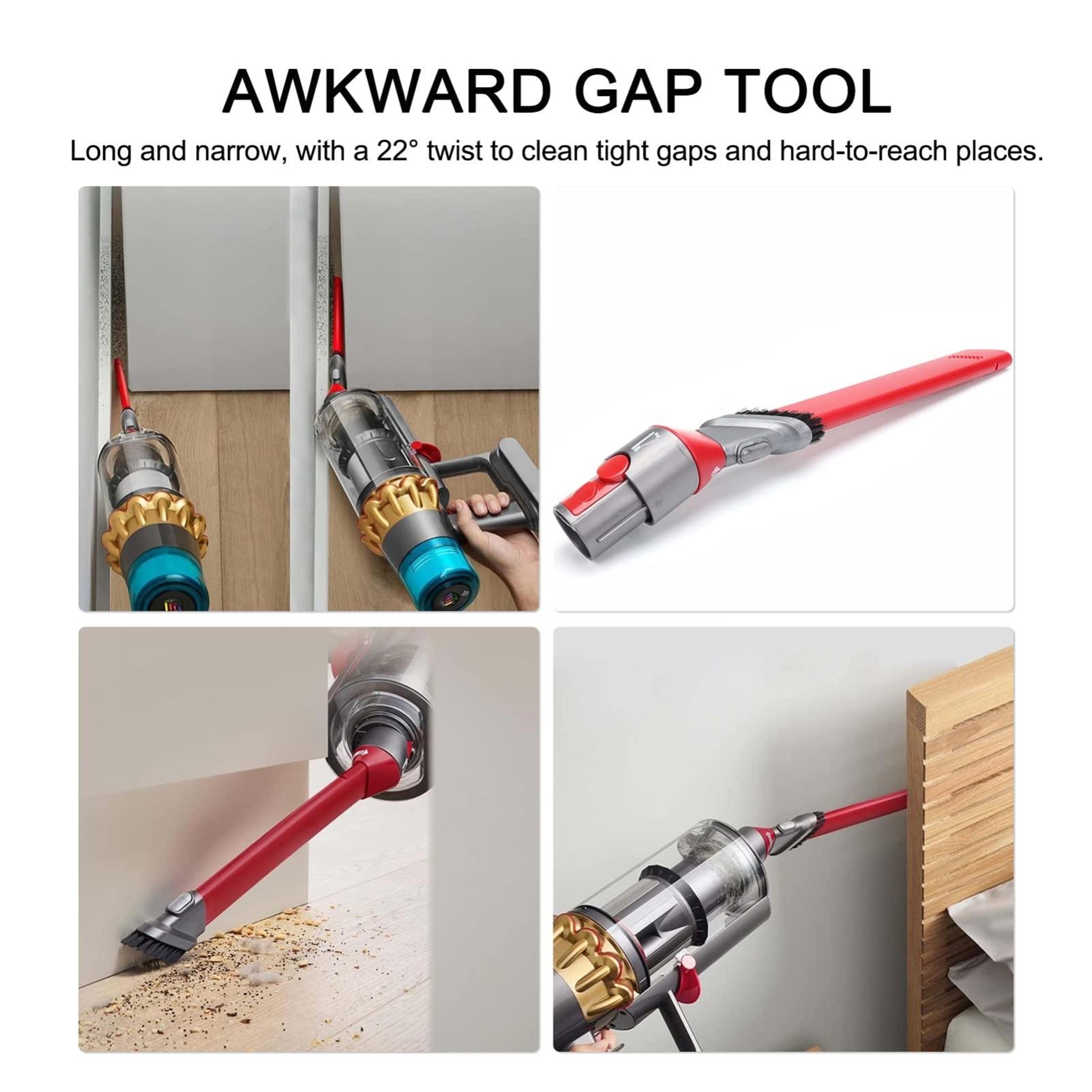 Dyson Compatible Ultra Narrow Crevice Brush Tool for Deep Cleaning Tight Spaces – view 5