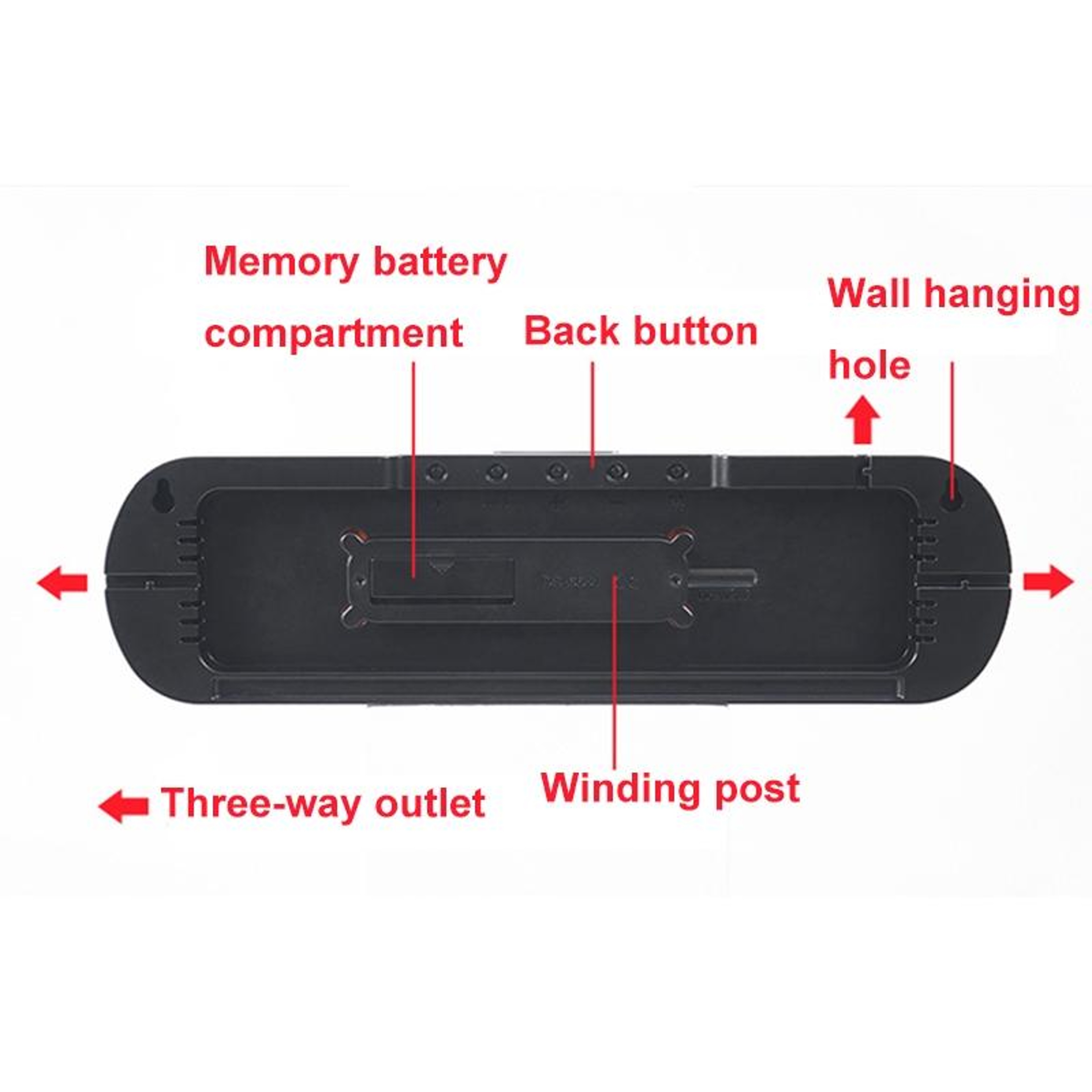 Remote Control Digital Wall Clock With LED Display  Ambient Light 3