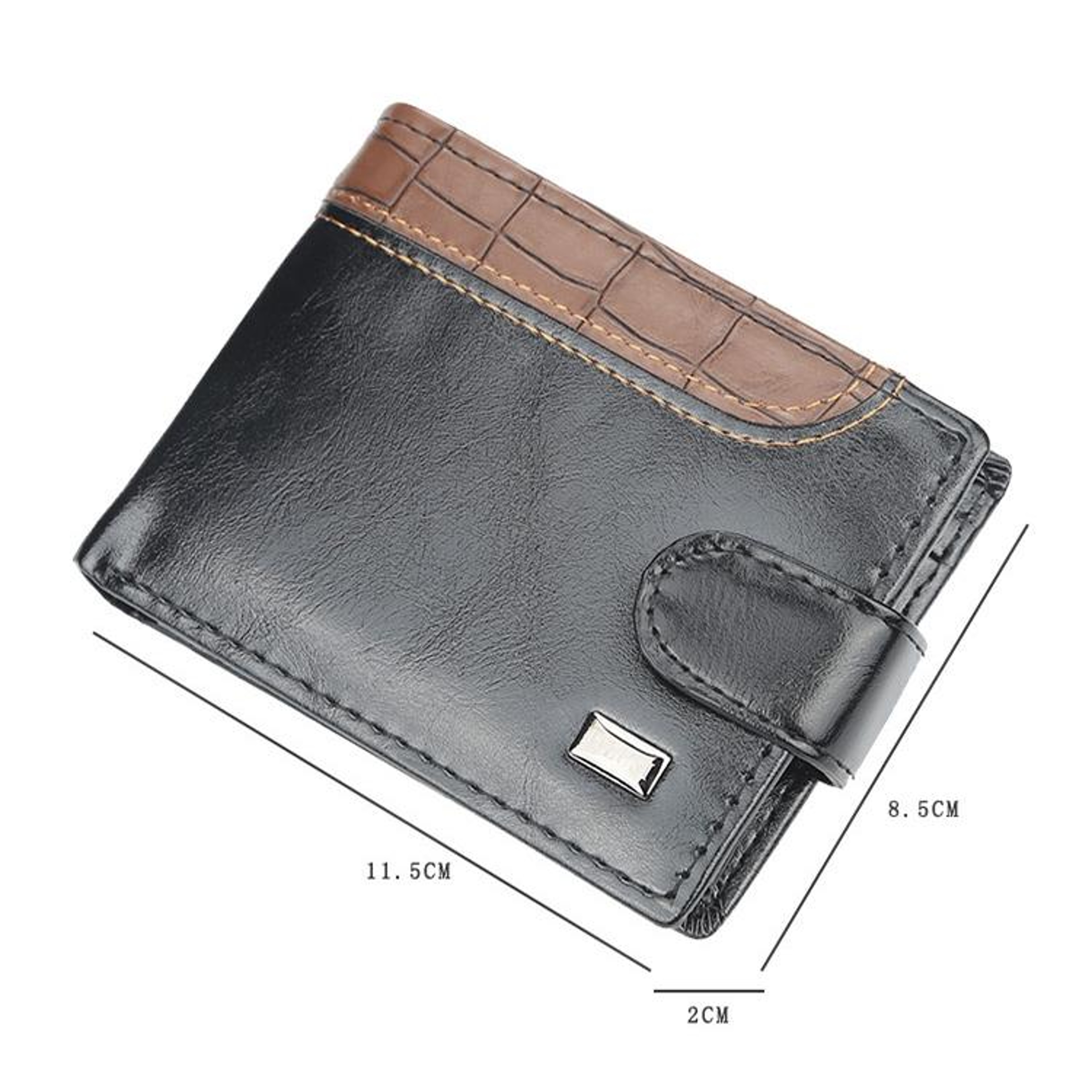 Slim Bifold Leather Wallet For Men With Coin Pocket  Multi Card Slots 2