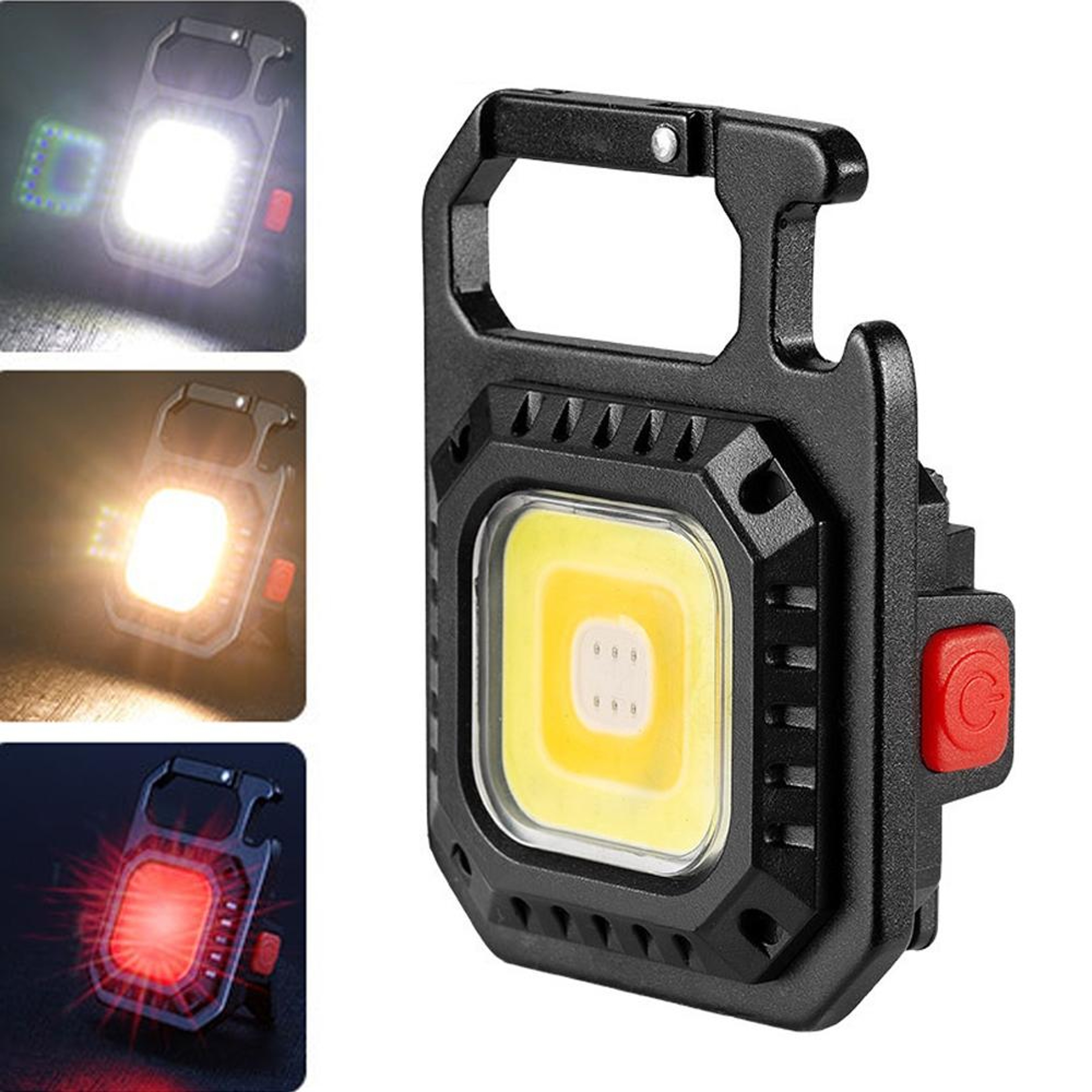 Mini Keychain Flashlight USB Rechargeable Pocket LED Torch 6