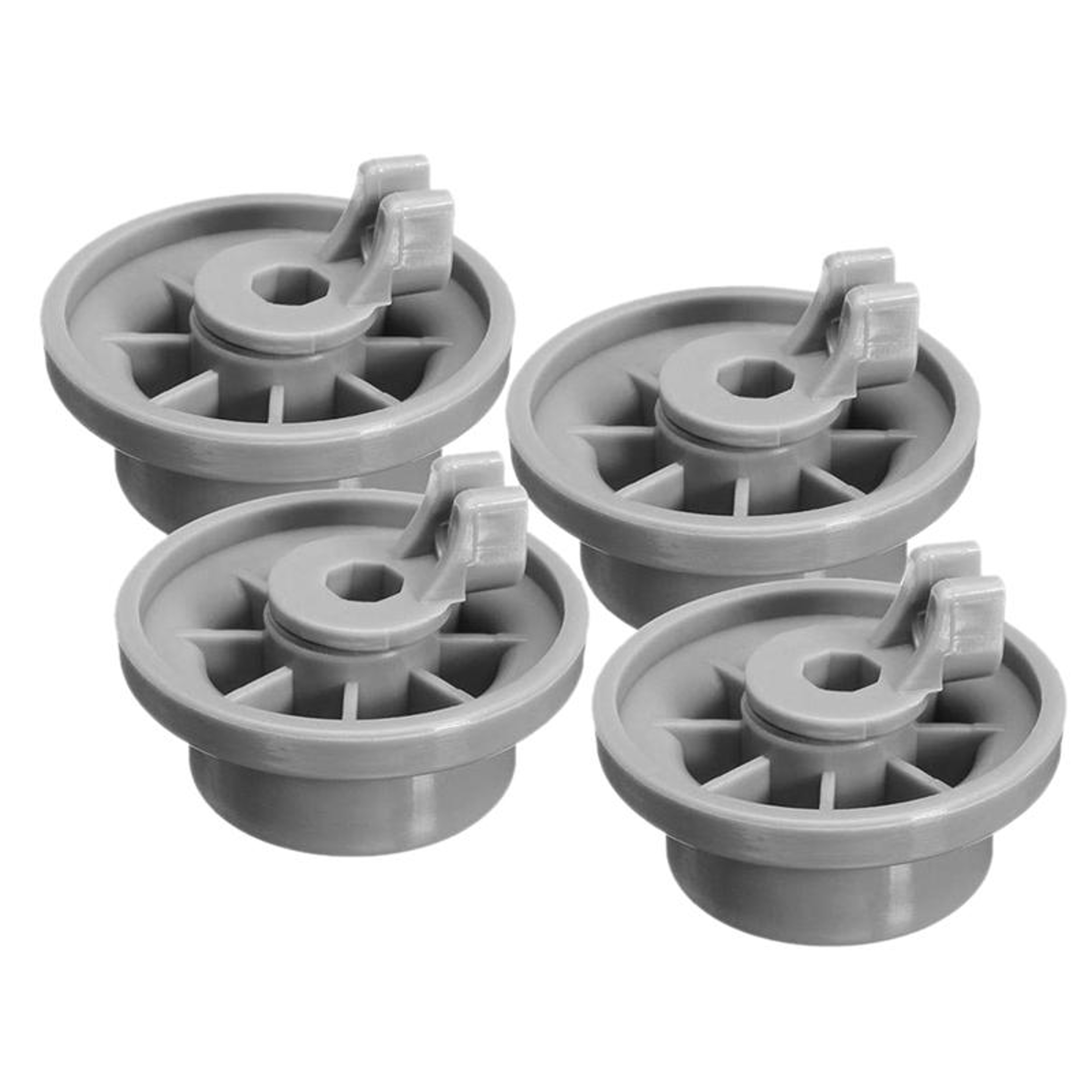 4pcs Dishwasher Rack Wheels Replacement For Bosch Siemens Neff Smooth Glide Lower Basket Rollers 0