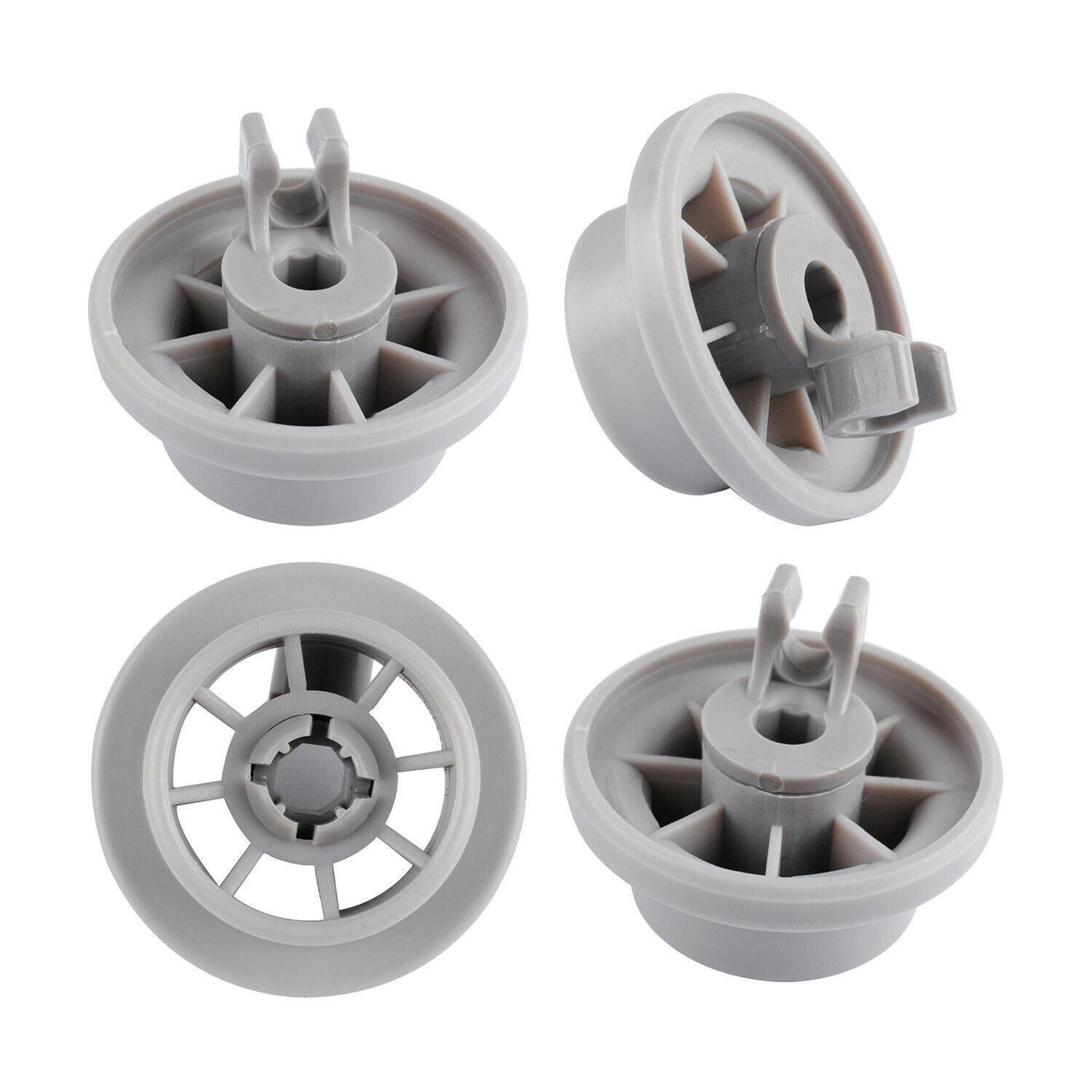 4pcs Dishwasher Rack Wheels Replacement For Bosch Siemens Neff Smooth Glide Lower Basket Rollers 1