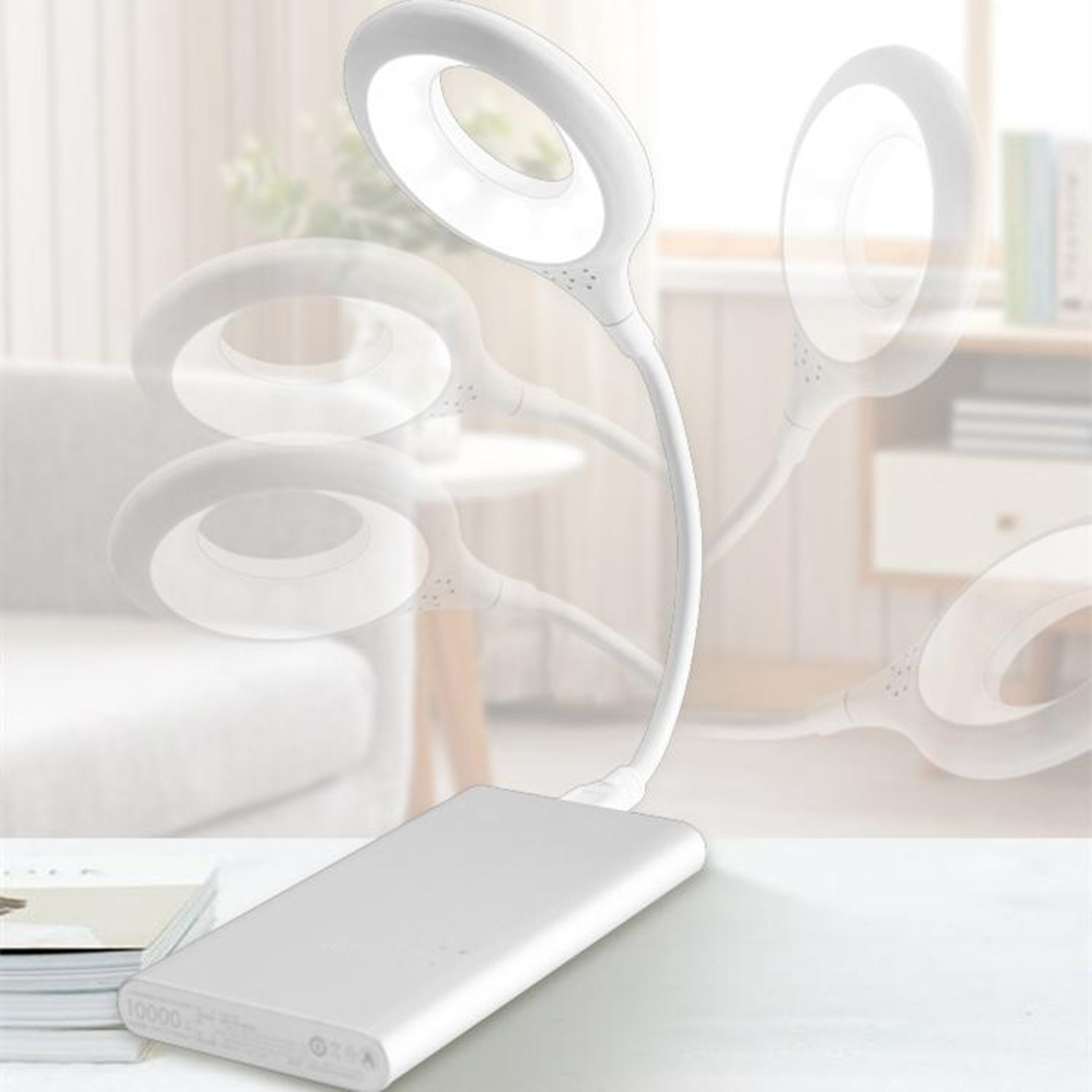 USB Portable LED Reading Light With Flexible Neck Eye Protection Clip Lamp 1