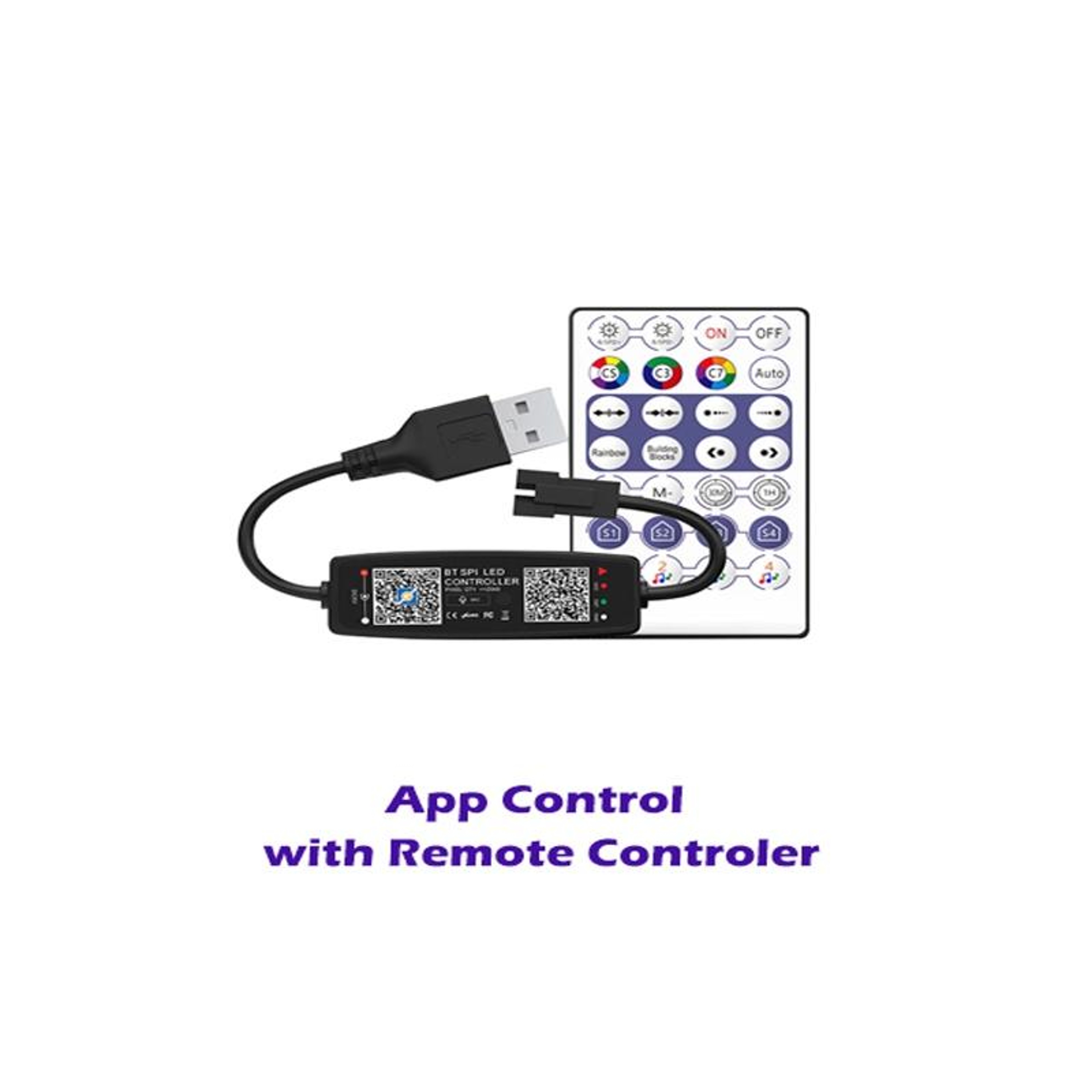 Bluetooth LED Strip Controller USB 5V APP Remote Music Sync for WS2812B SK6812 Lights – view 2