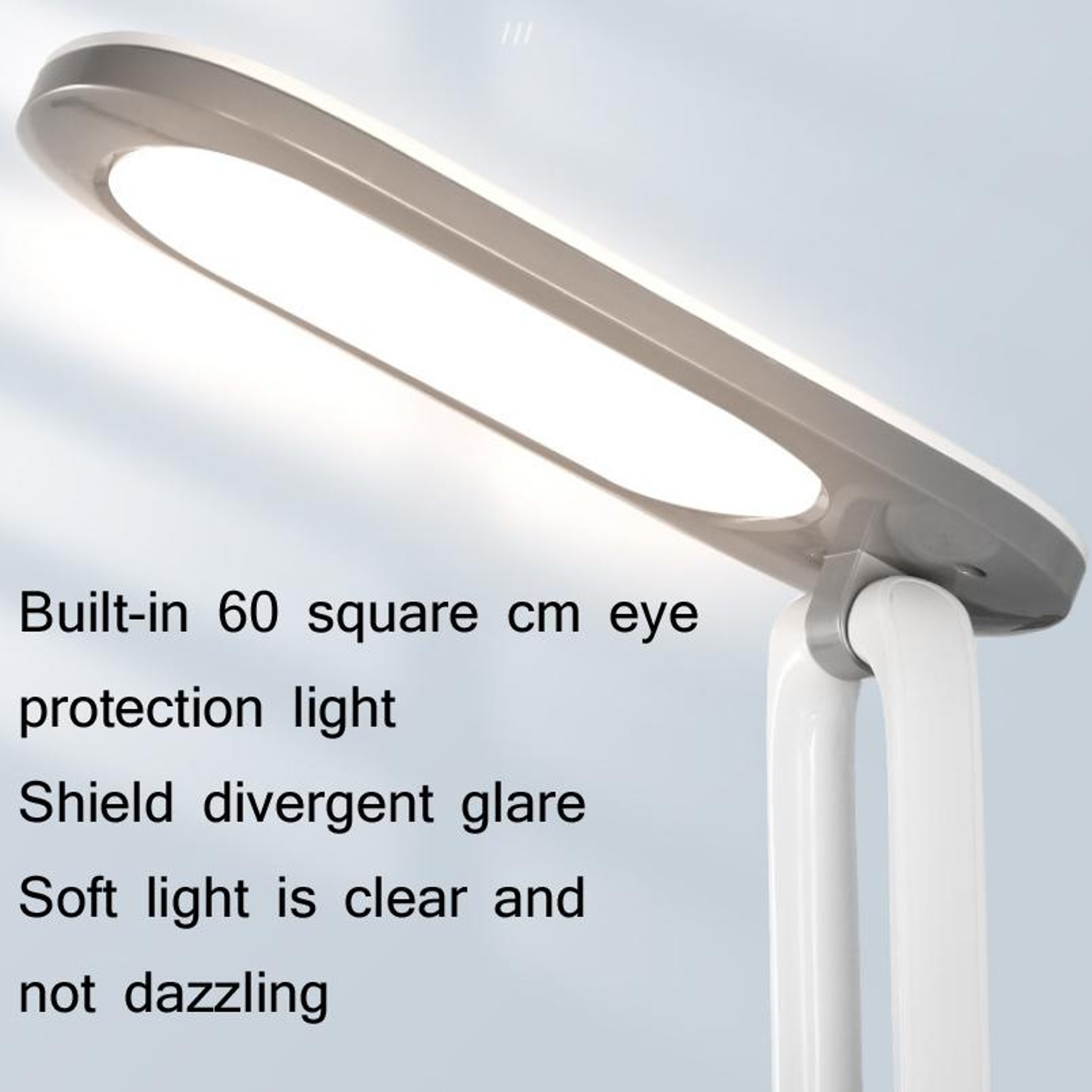 LED Desk Lamp USB Rechargeable Foldable Reading Light With 3 Brightness Levels 2